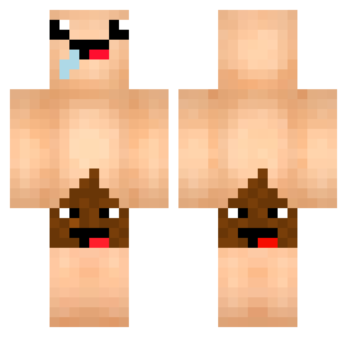 EmeraldGames Minecraft skin, front and back view