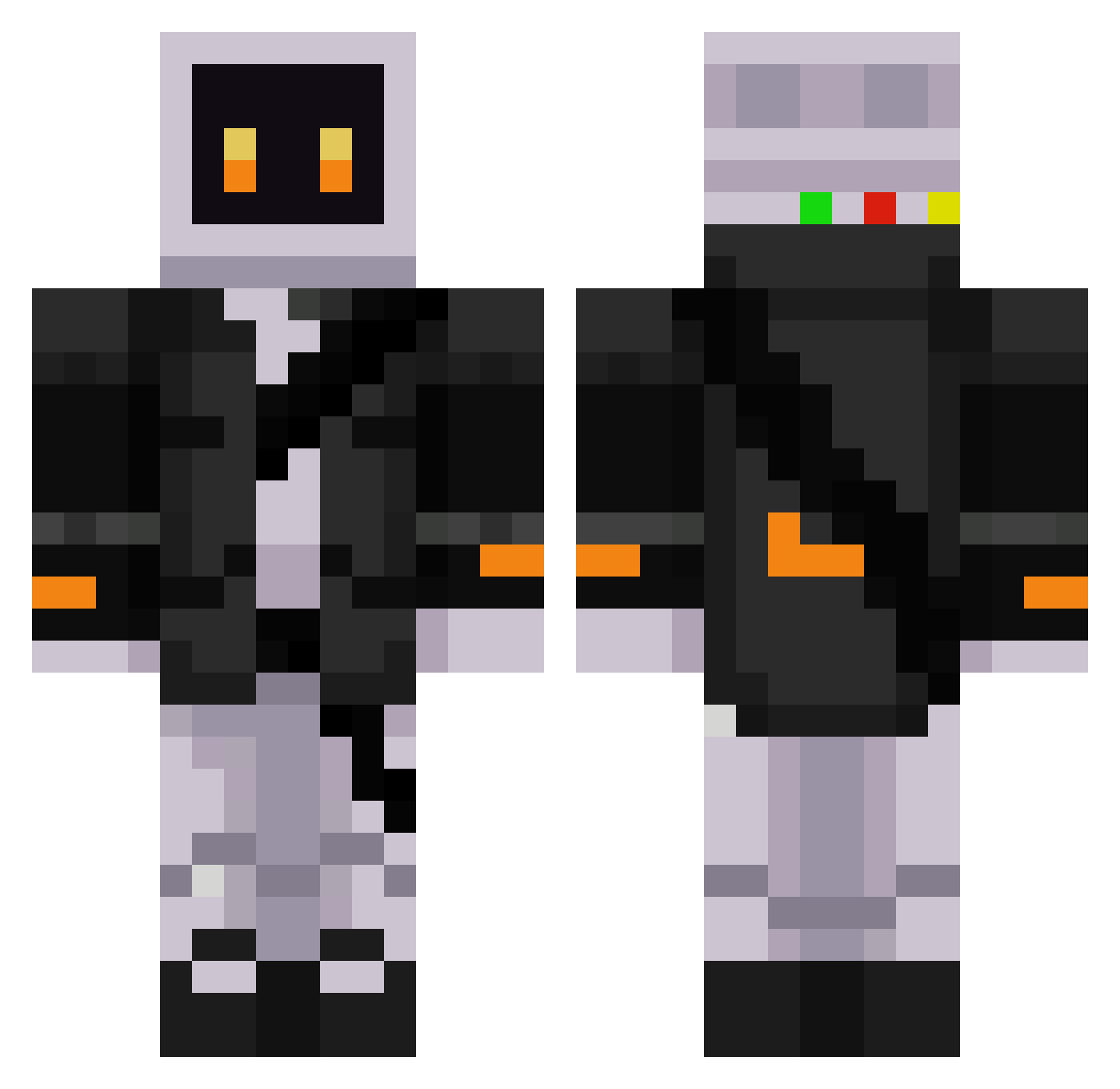 Fontanez1007 Minecraft skin, front and back view