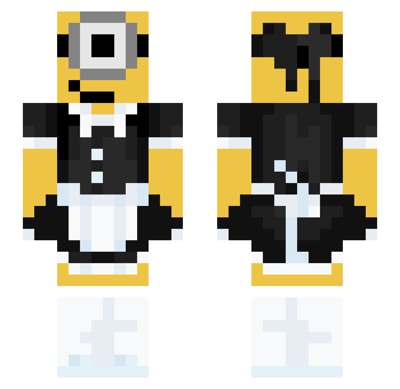 bapoy Minecraft skin, front and back view
