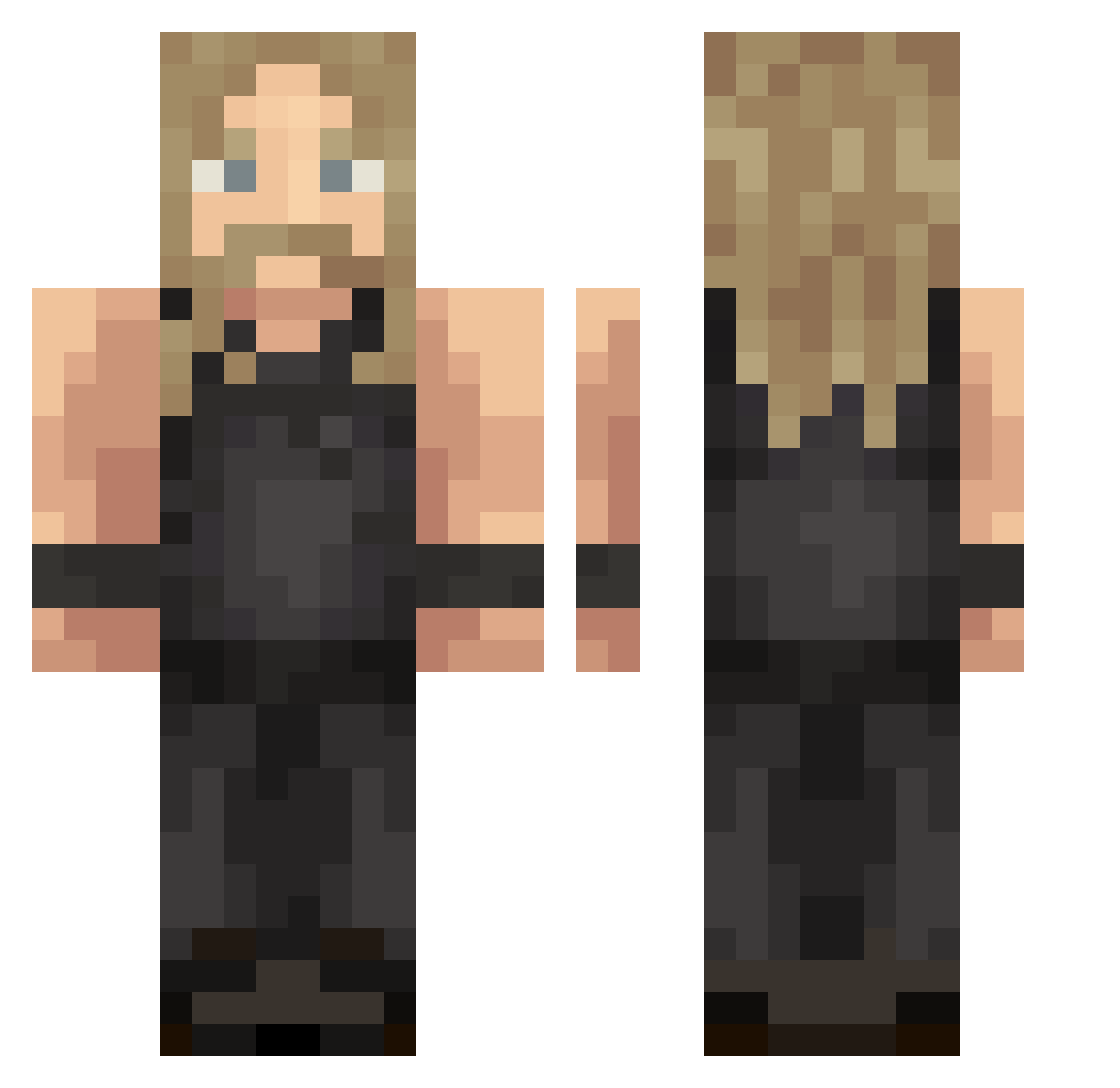 BorderJumper926 Minecraft skin, front and back view