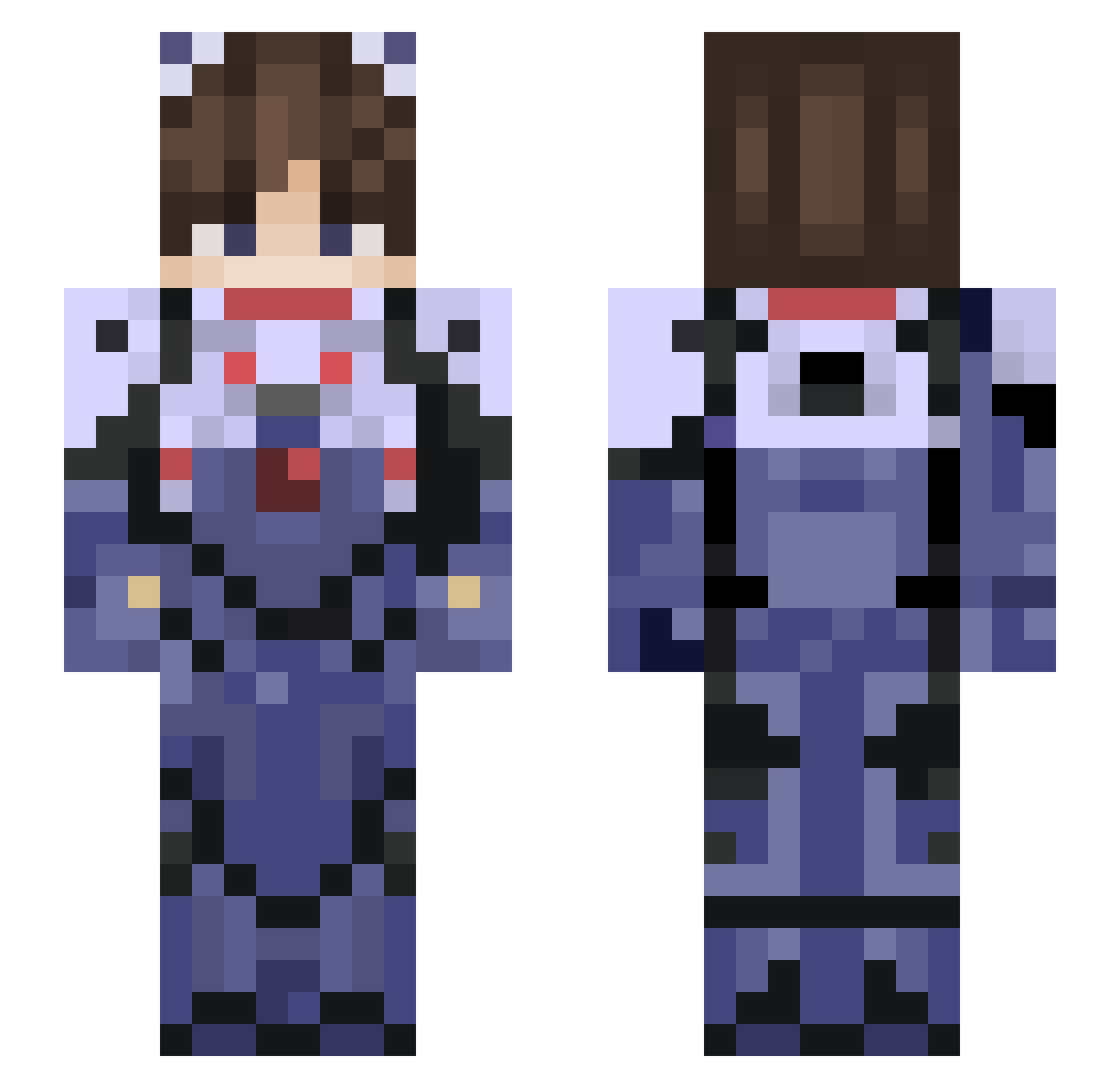 ur2cute Minecraft skin, front and back view