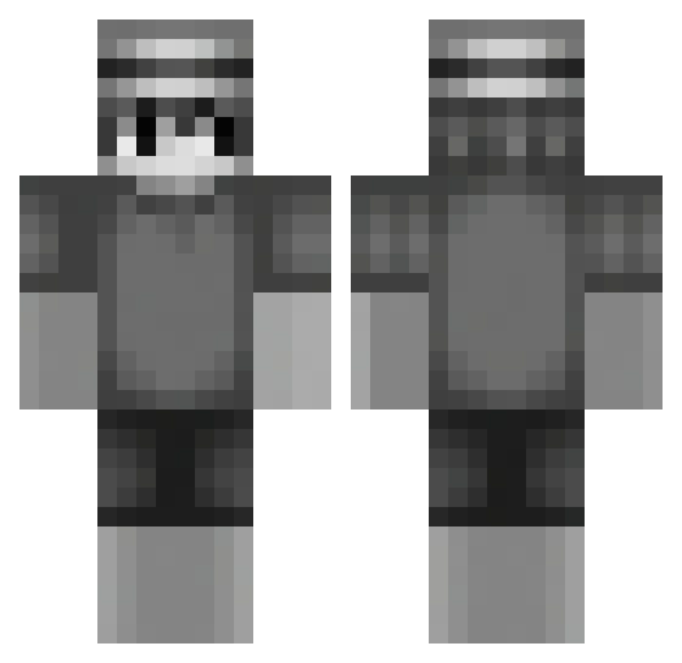 zDreey Minecraft skin, front and back view