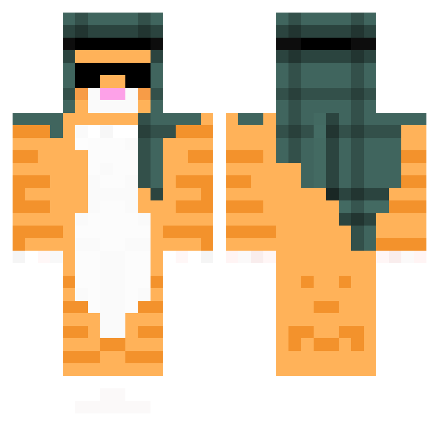 iloveqq Minecraft skin, front and back view