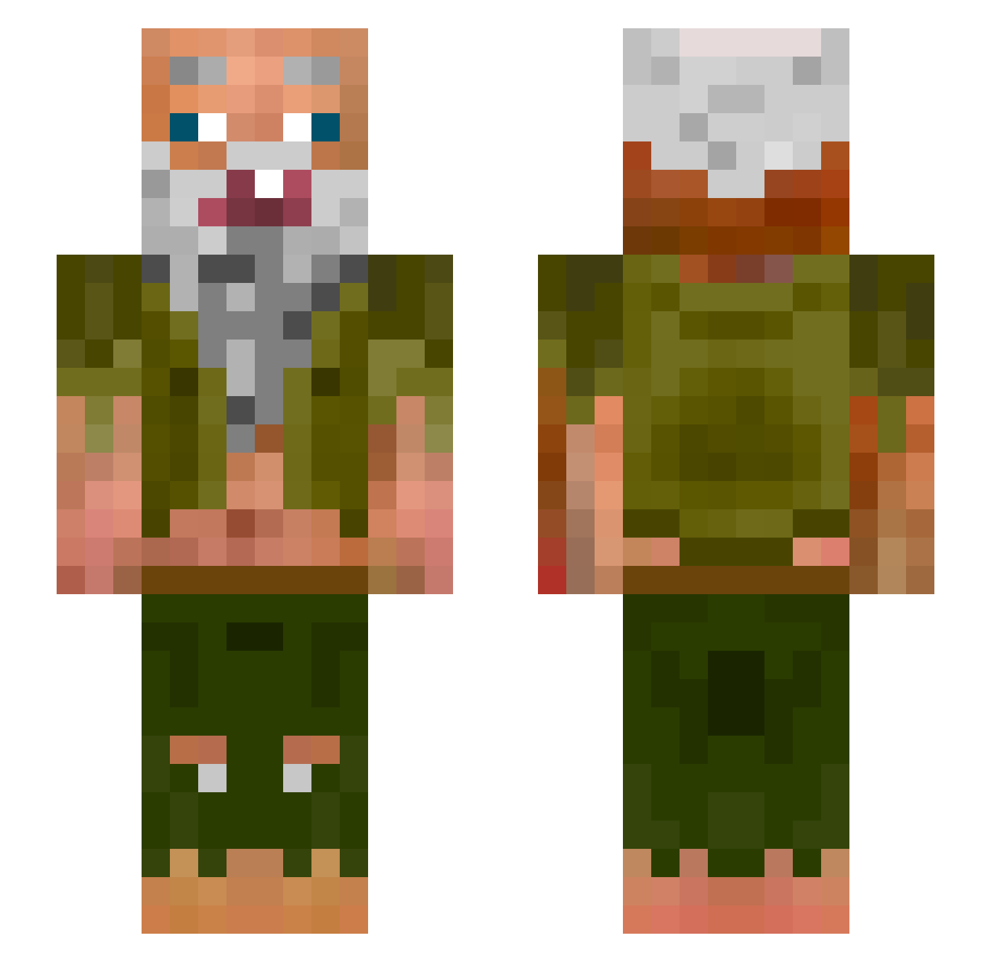 ananaskiller123 Minecraft skin, front and back view