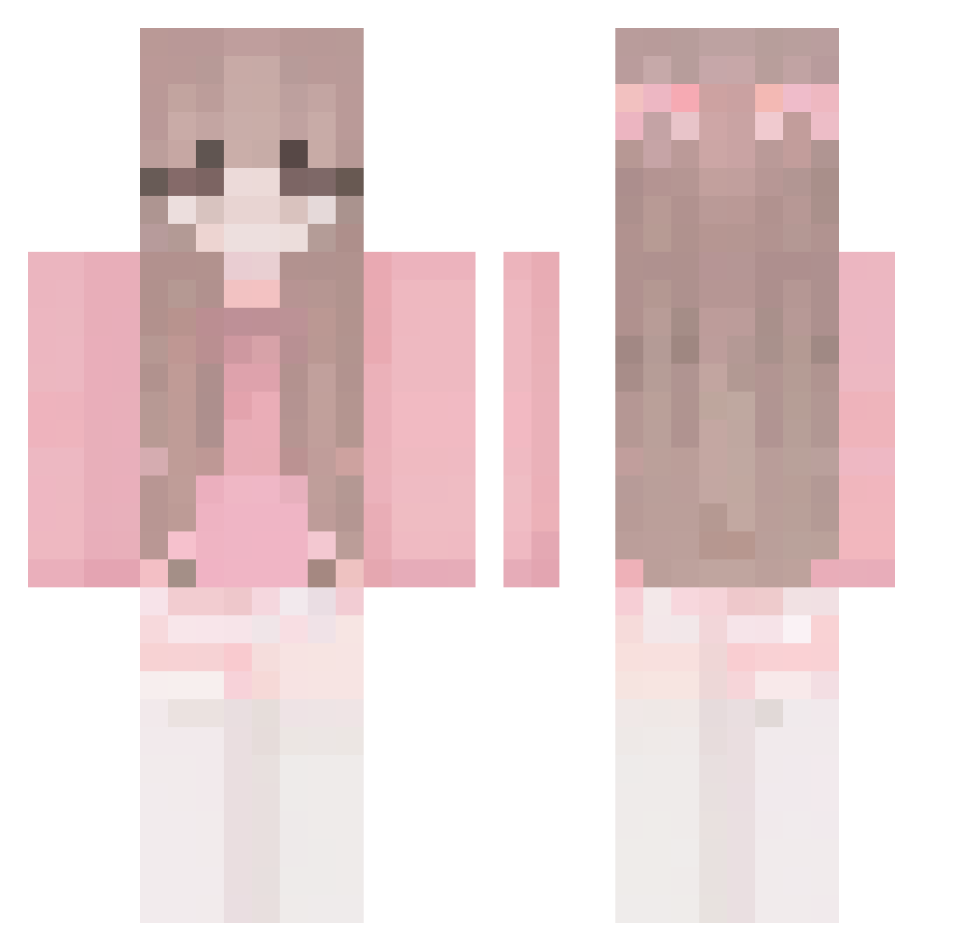 Scythes_ Minecraft skin, front and back view