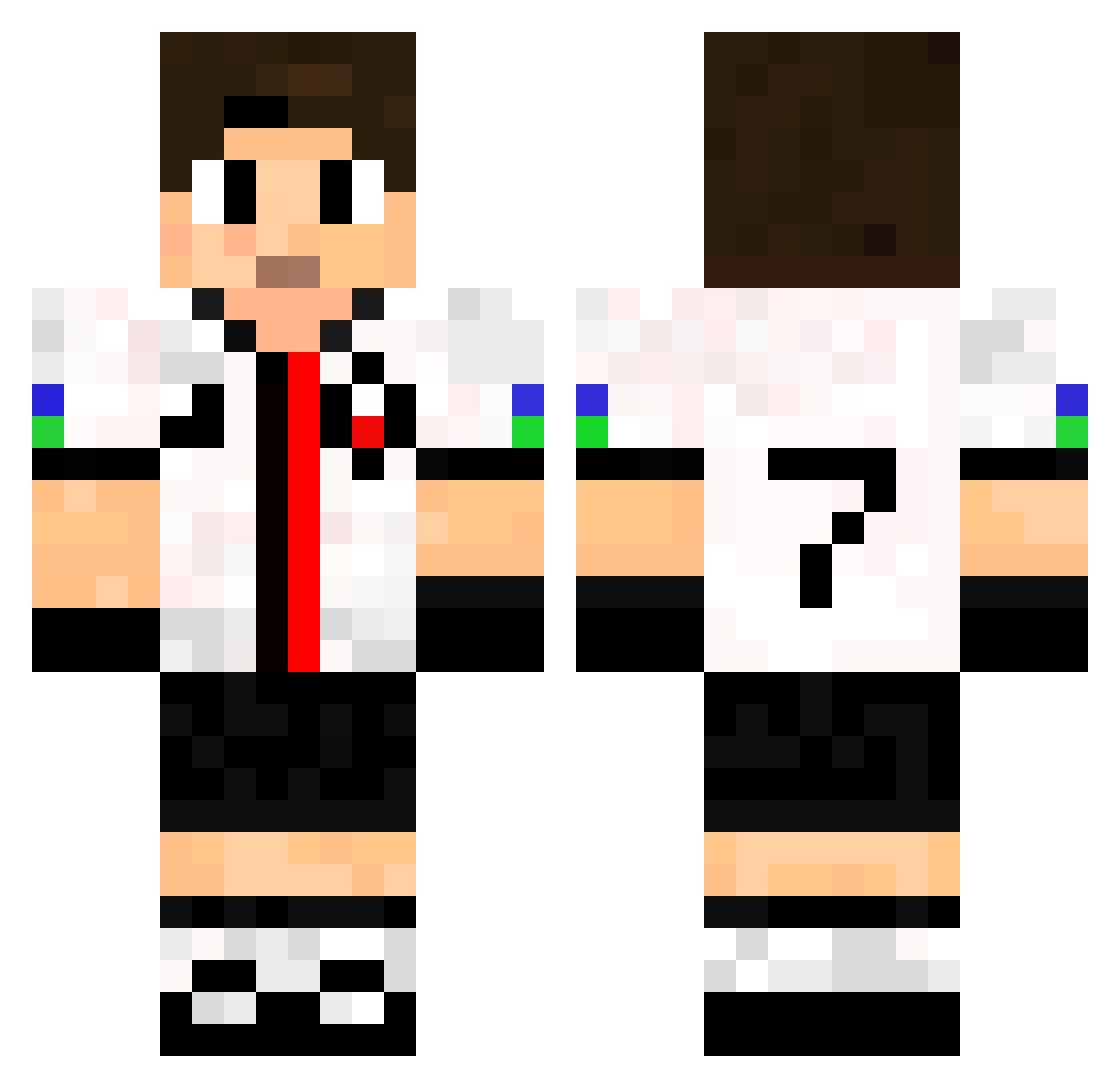 Cowses1903 Minecraft skin, front and back view