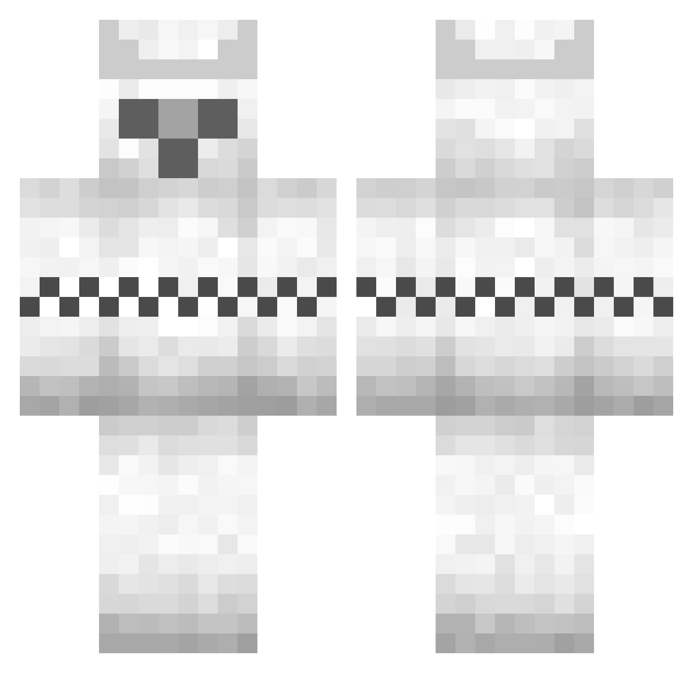 Markoolie Minecraft skin, front and back view