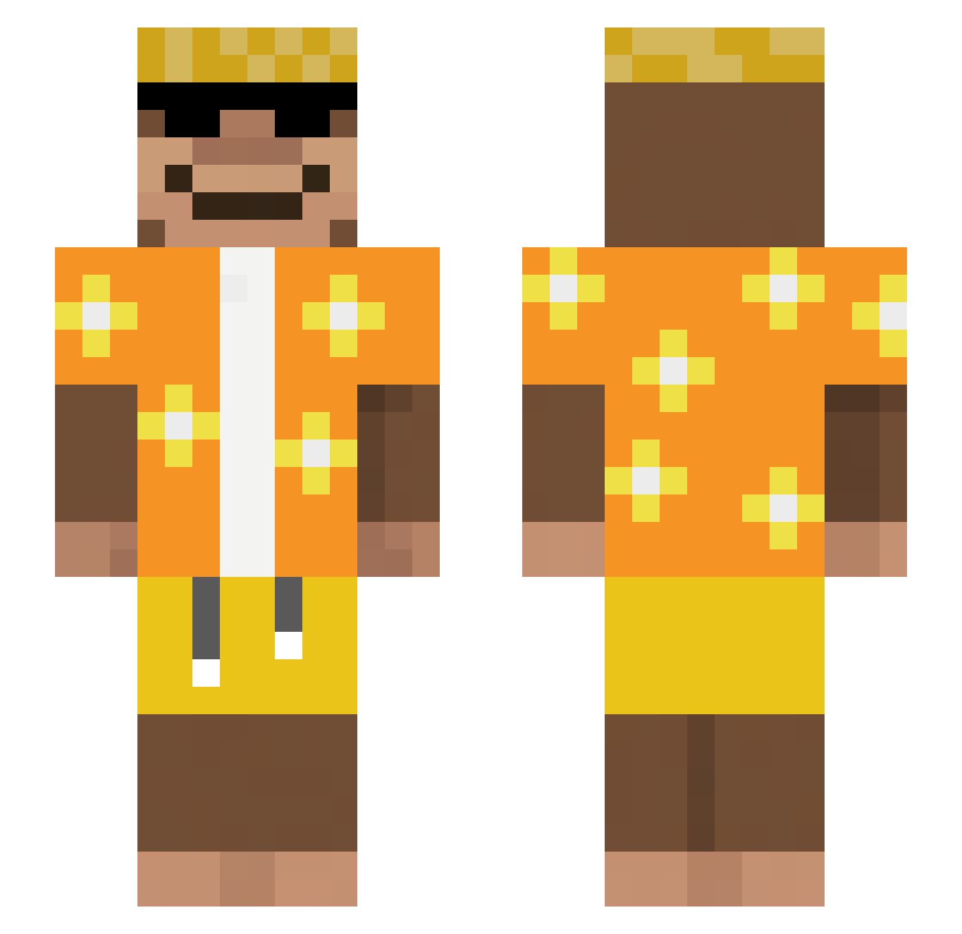 Twardy_Mocny Minecraft skin, front and back view