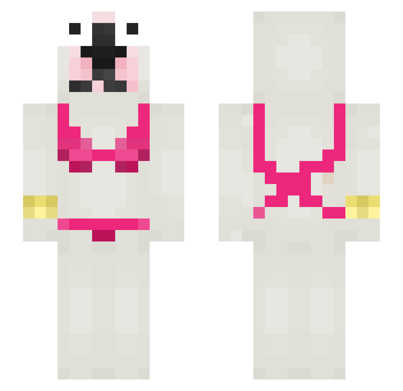 ImTrix Minecraft skin, front and back view