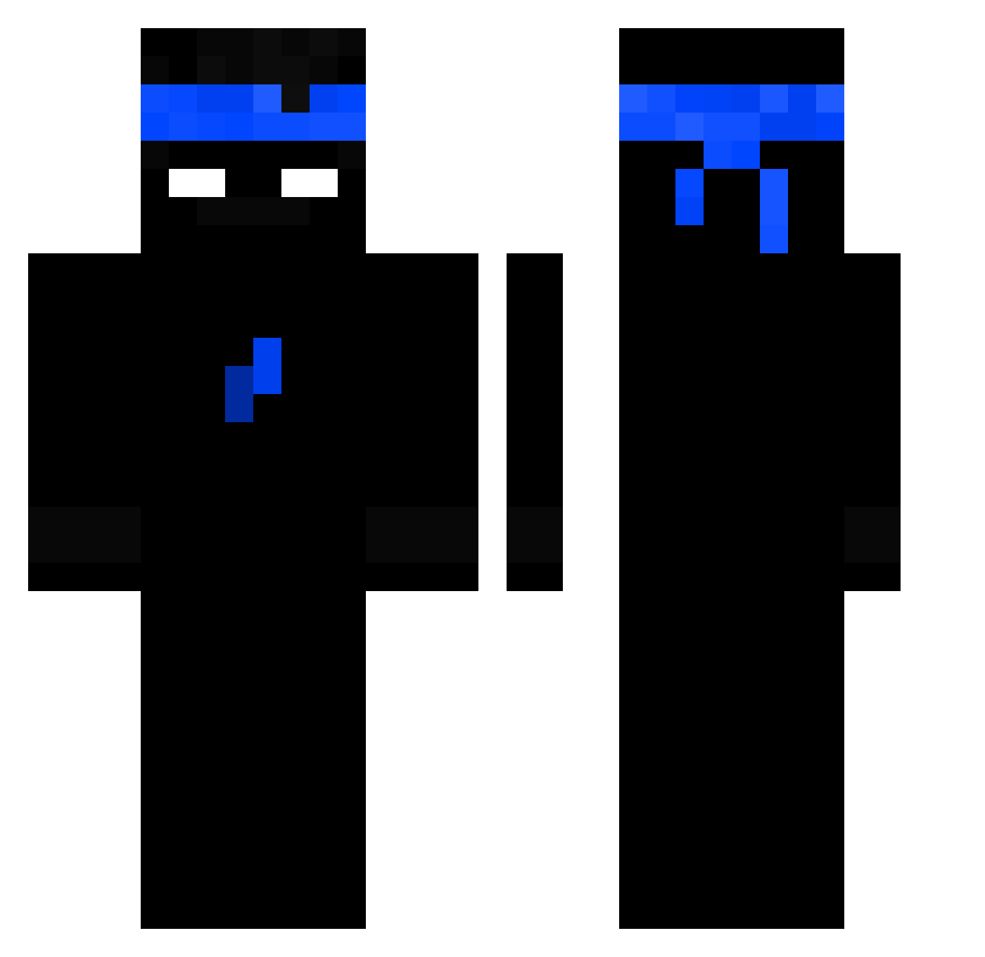 Tasterine Minecraft skin, front and back view