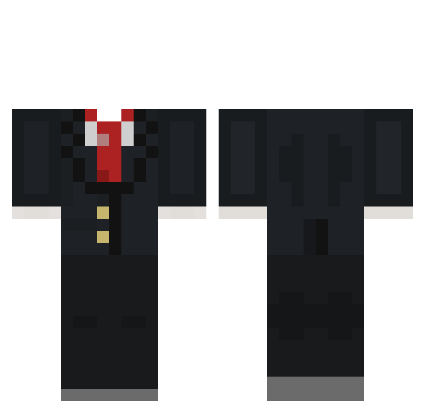 trezontop Minecraft skin, front and back view