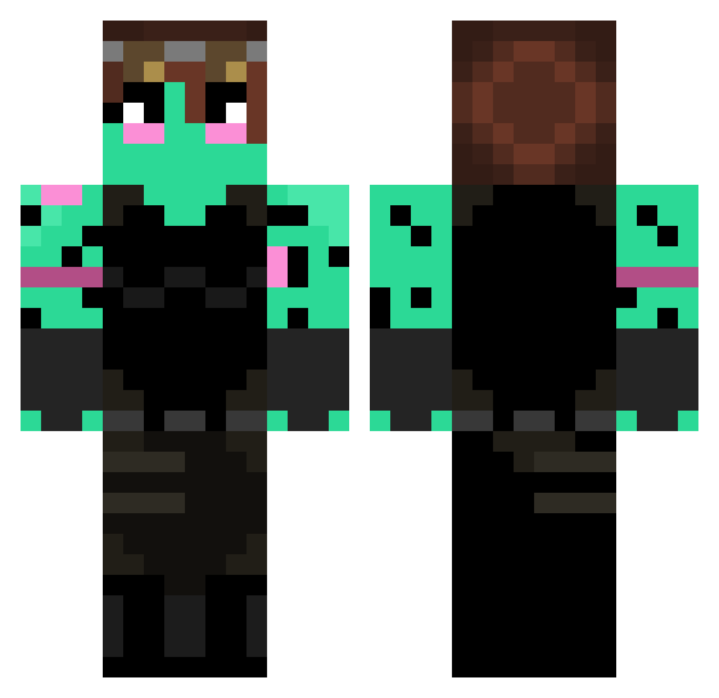 Vlaadih Minecraft skin, front and back view