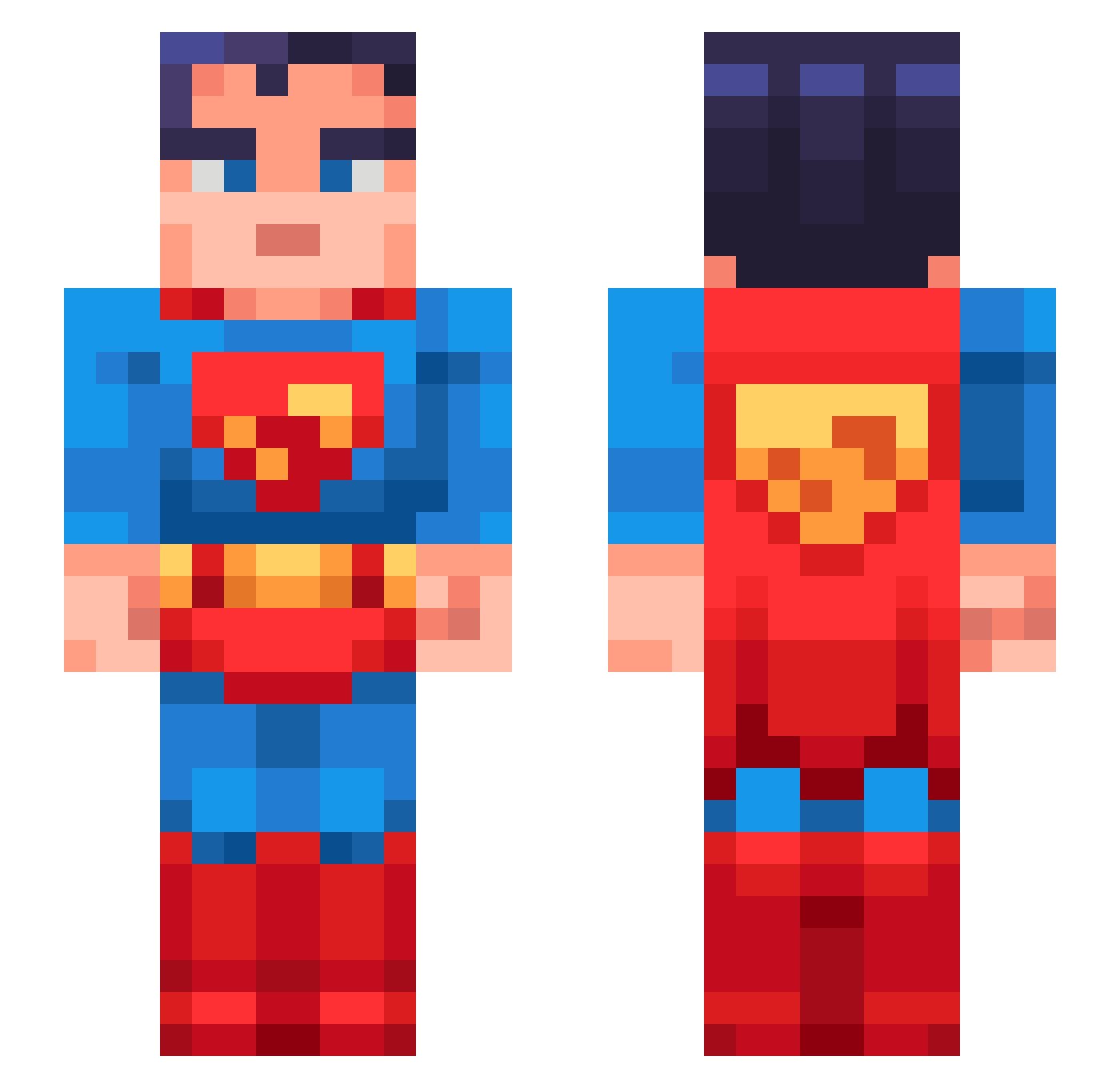 ghsdl Minecraft skin, front and back view