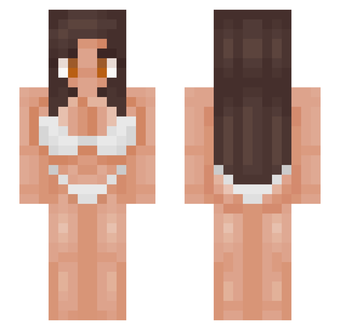 Doll222 Minecraft skin, front and back view