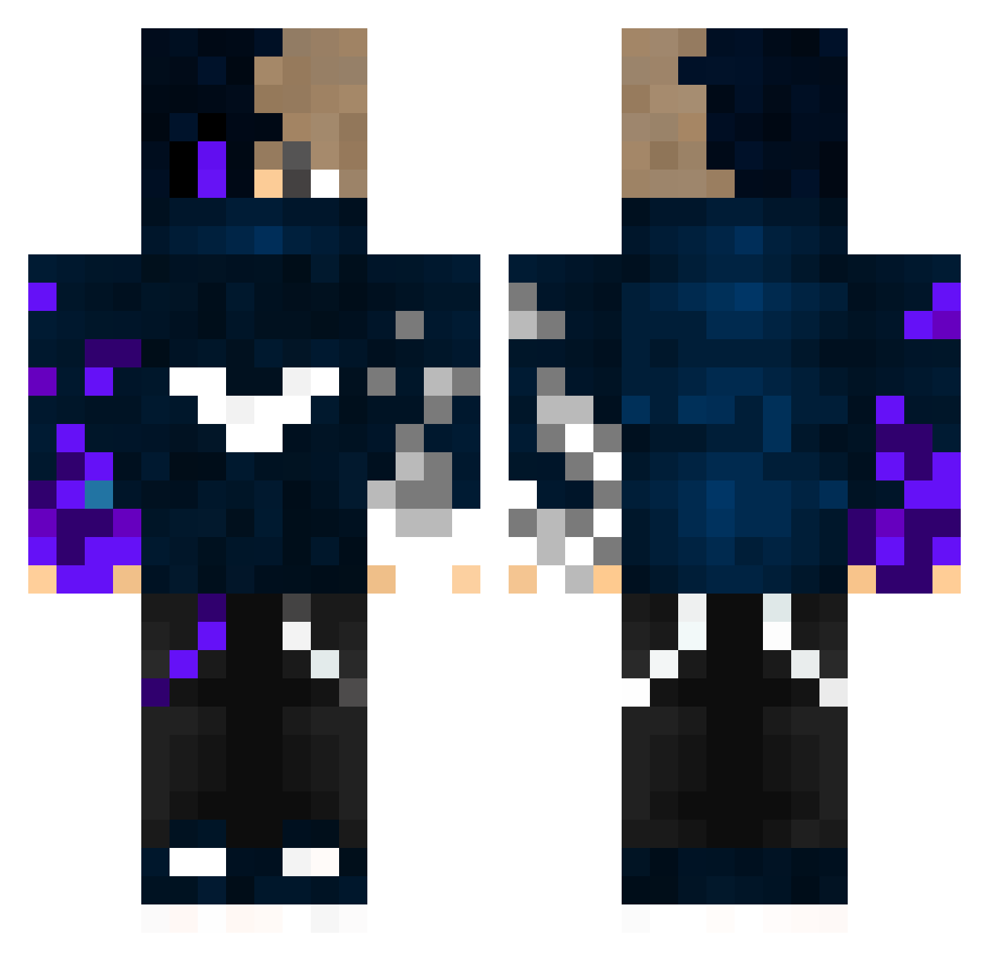 xXxEfeYTxXx Minecraft skin, front and back view