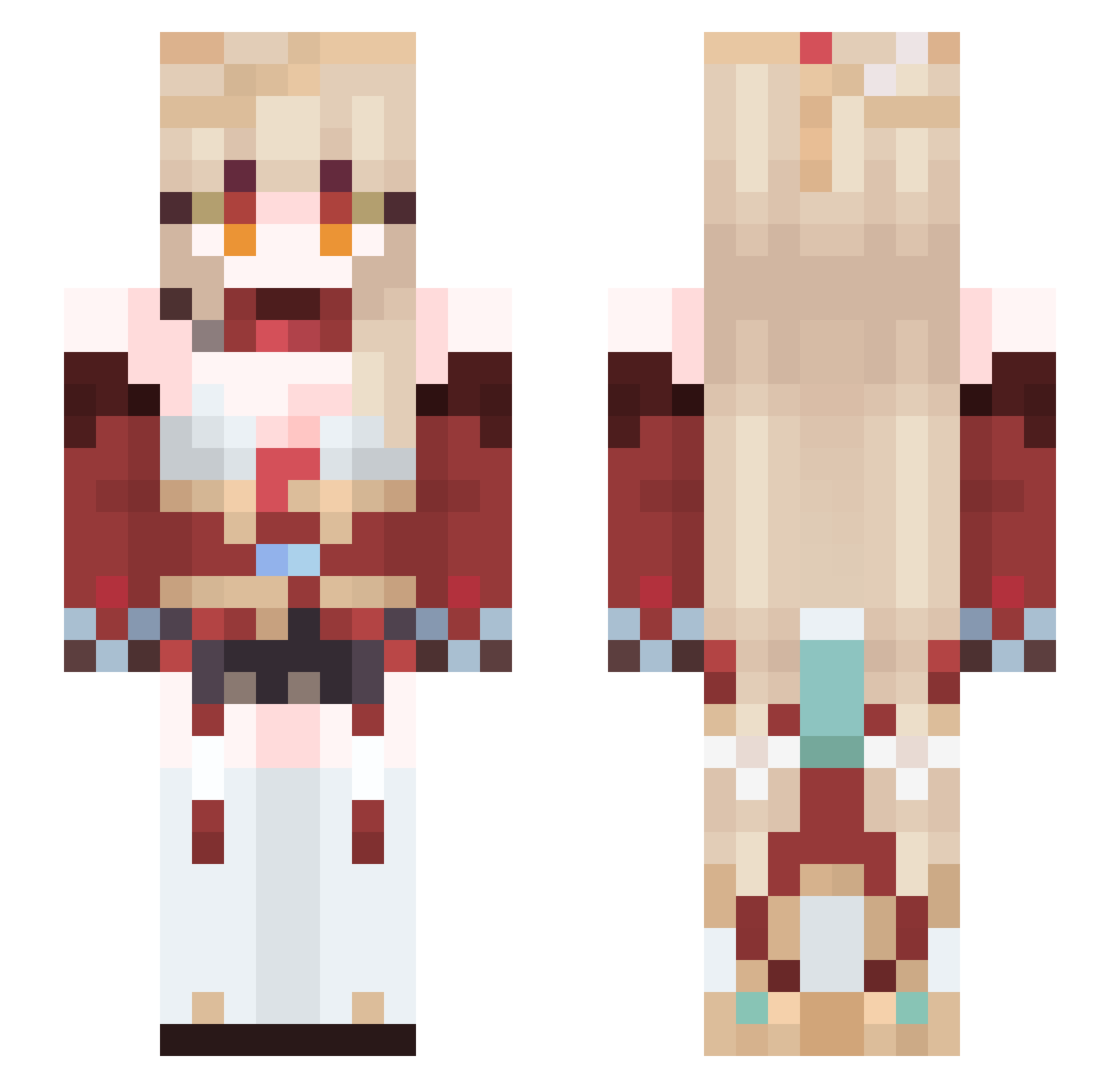 Kg4s Minecraft skin, front and back view