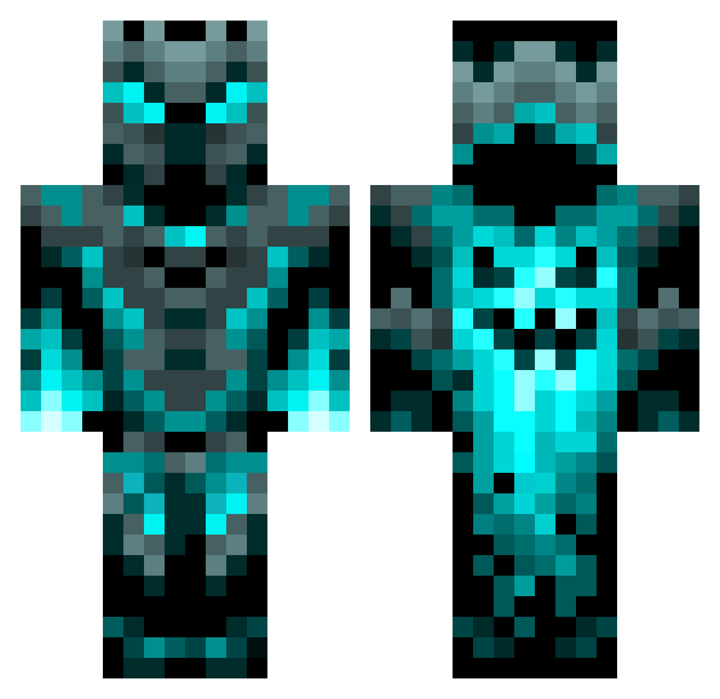 IWillBeamOneDay Minecraft skin, front and back view