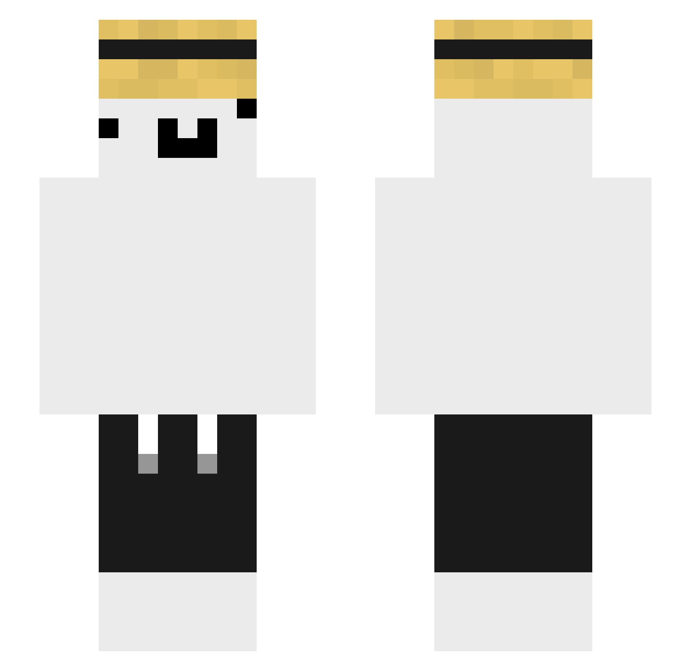 Morfinranger Minecraft skin, front and back view