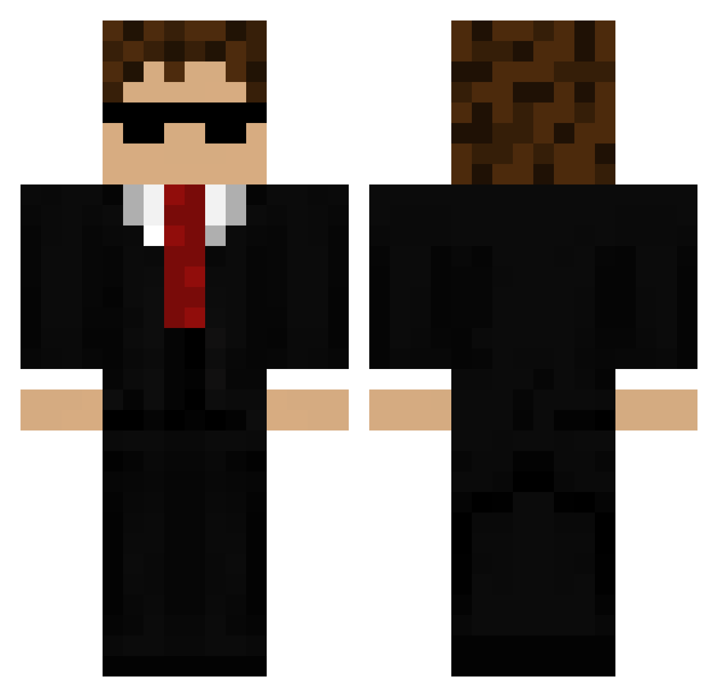 VeroXenus Minecraft skin, front and back view