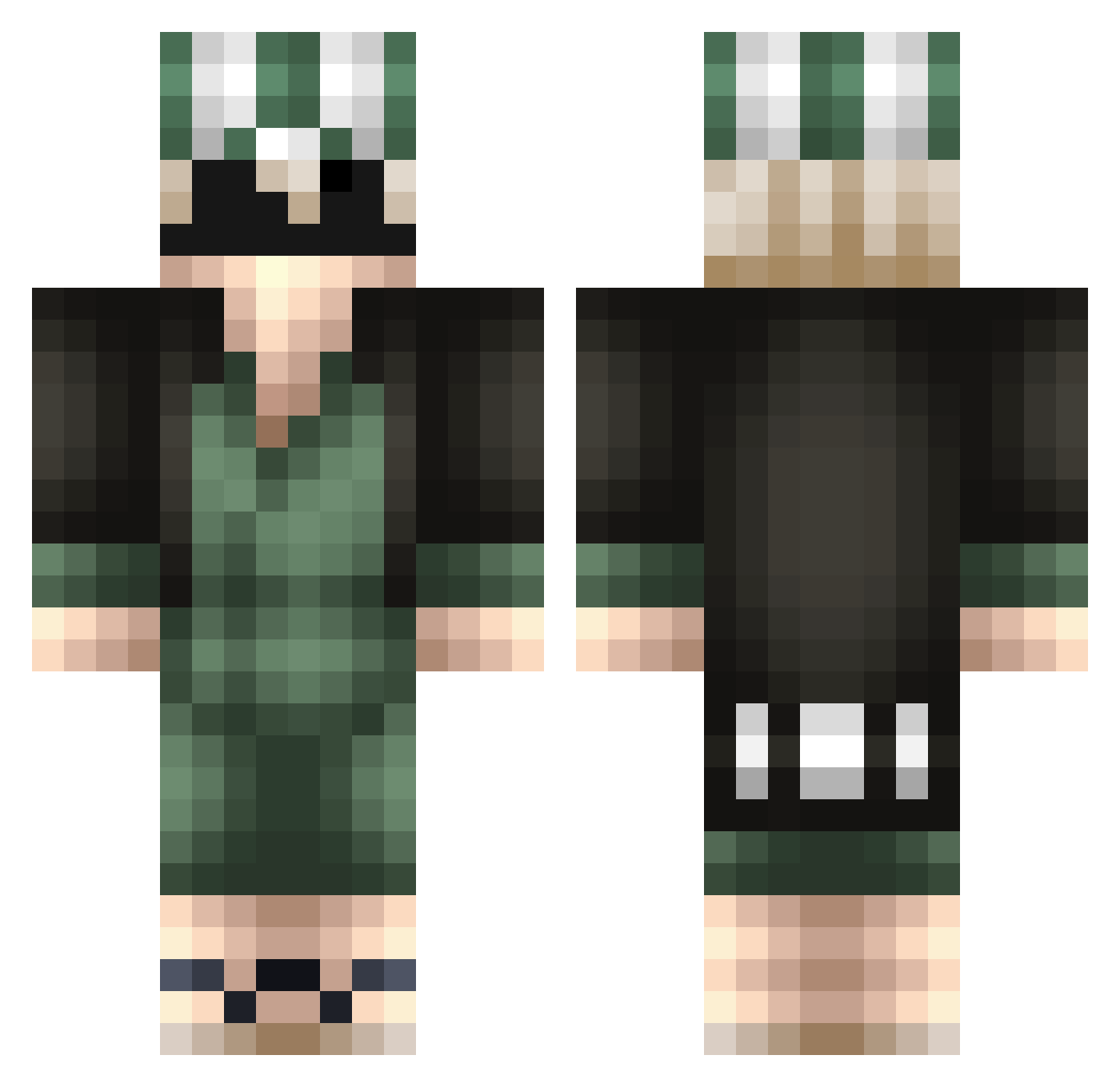 TheHunter14 Minecraft skin, front and back view