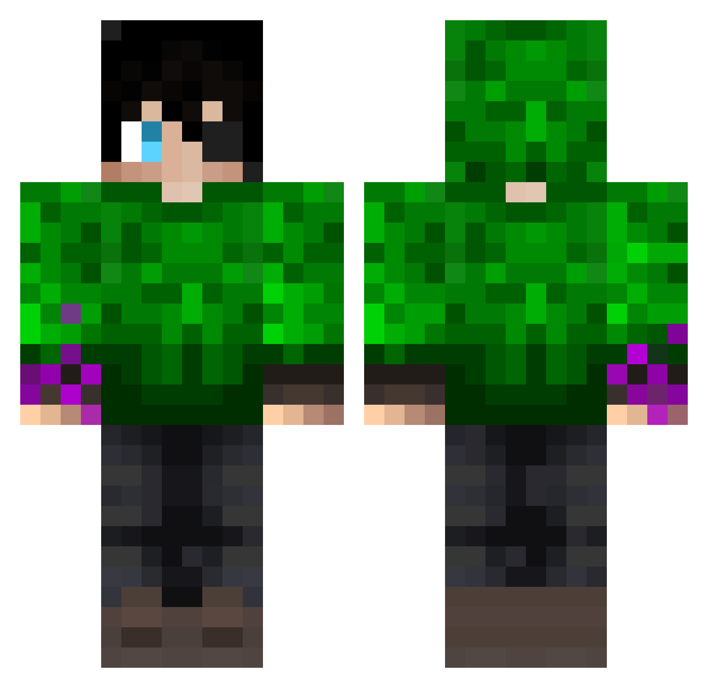 Arthur_Artanis Minecraft skin, front and back view