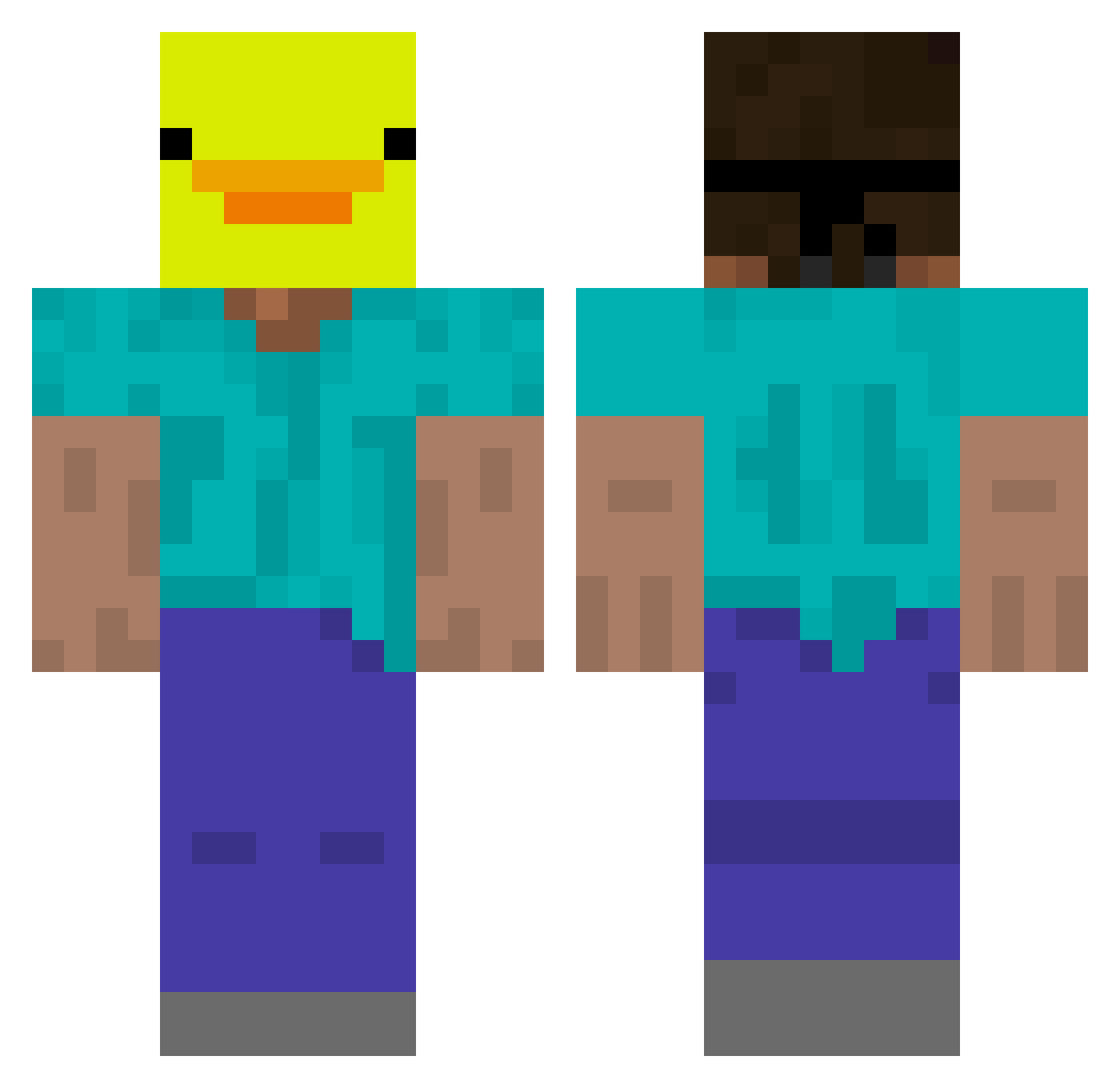 urunclee Minecraft skin, front and back view