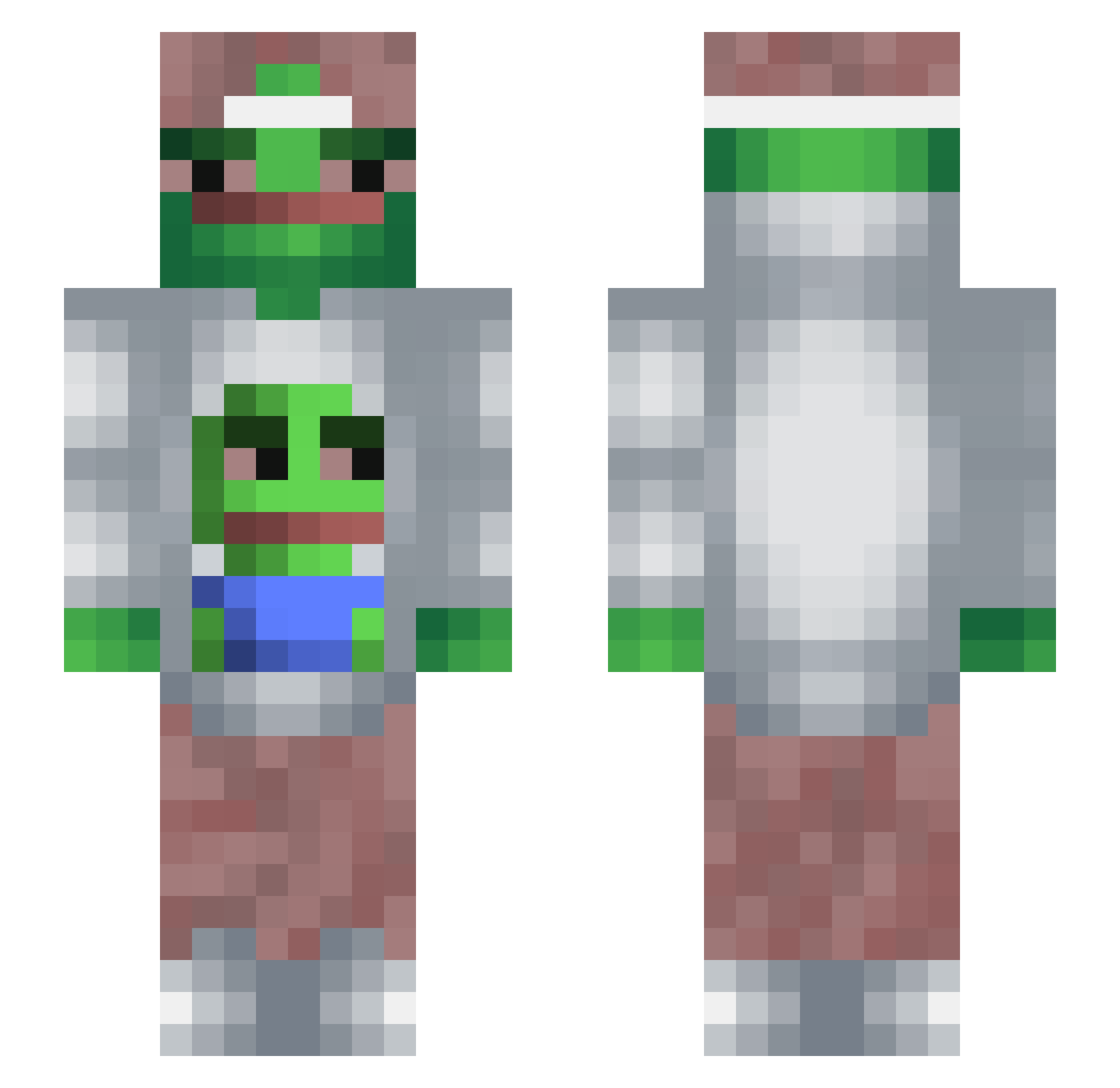Ibaigr Minecraft skin, front and back view