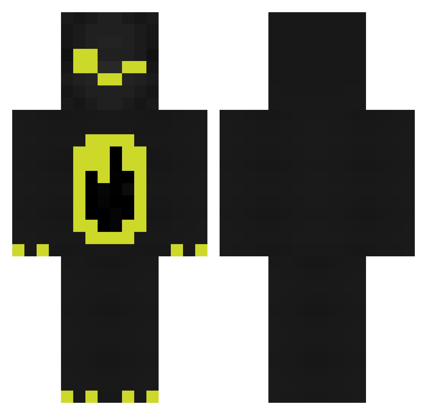 v3BooDz Minecraft skin, front and back view