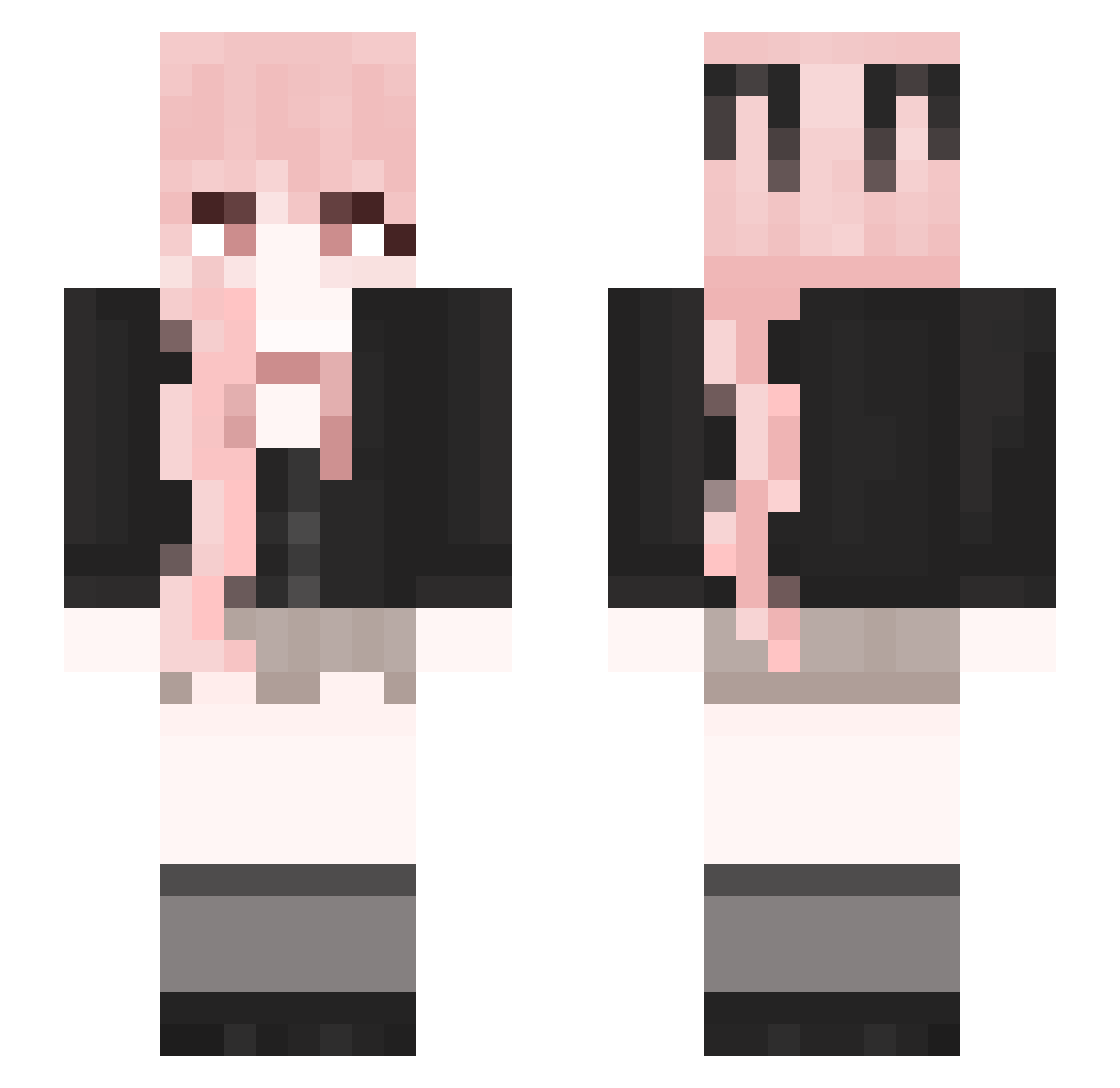 S2pring_ Minecraft skin, front and back view