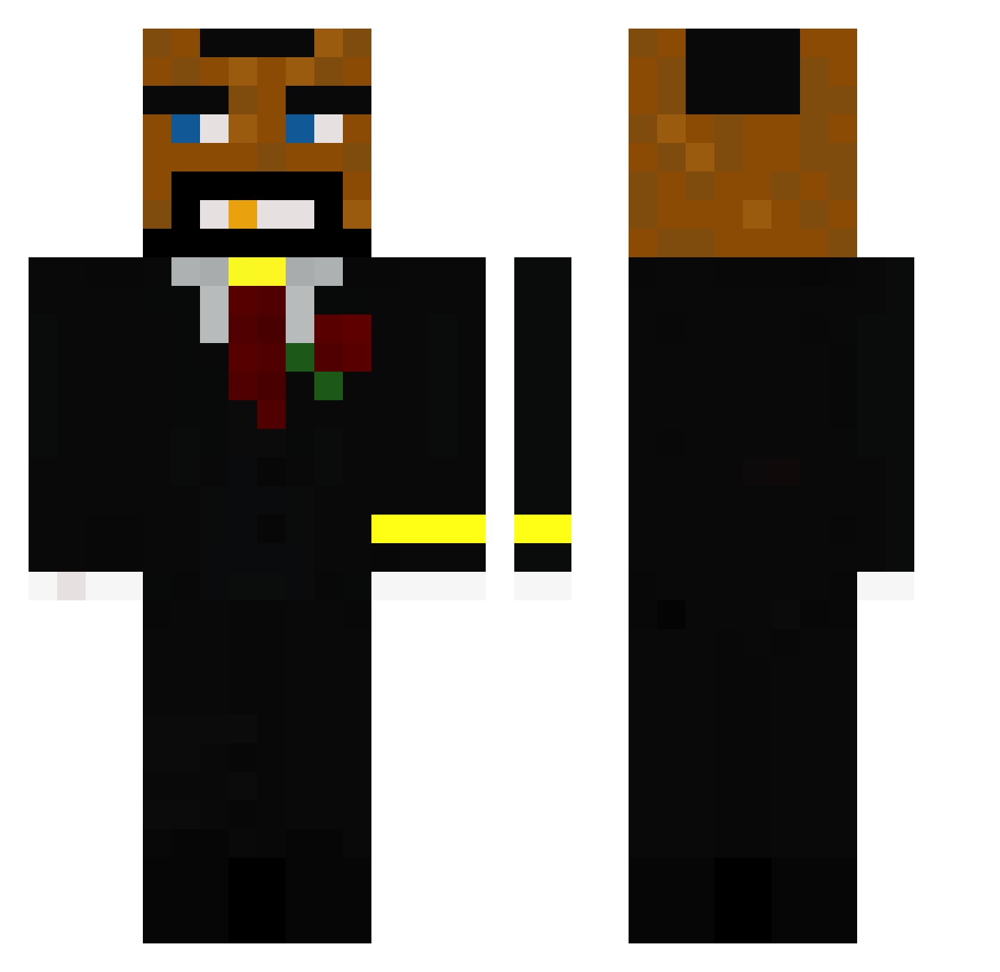 MTL_2611 Minecraft skin, front and back view