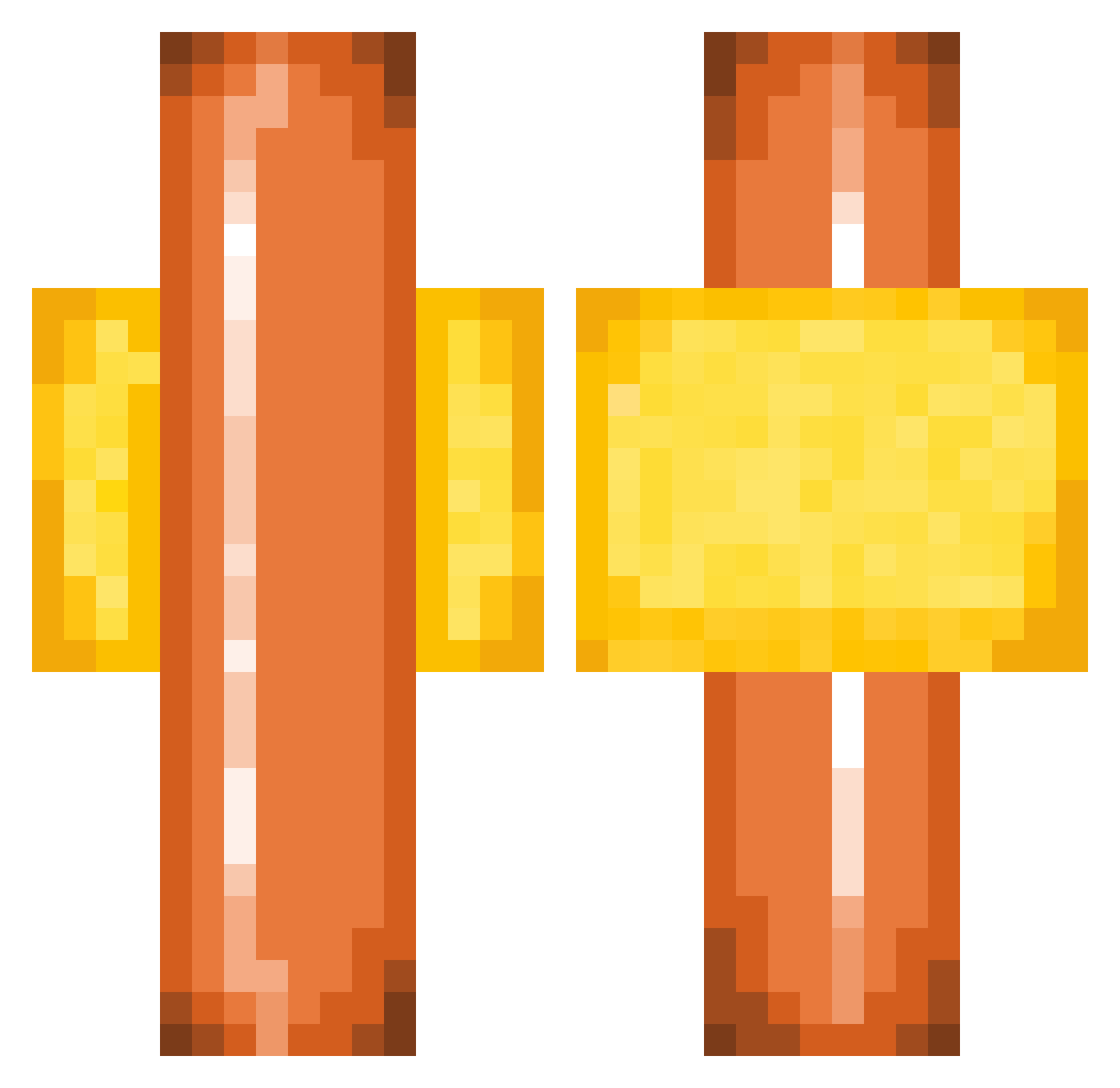 Diocletian Minecraft skin, front and back view
