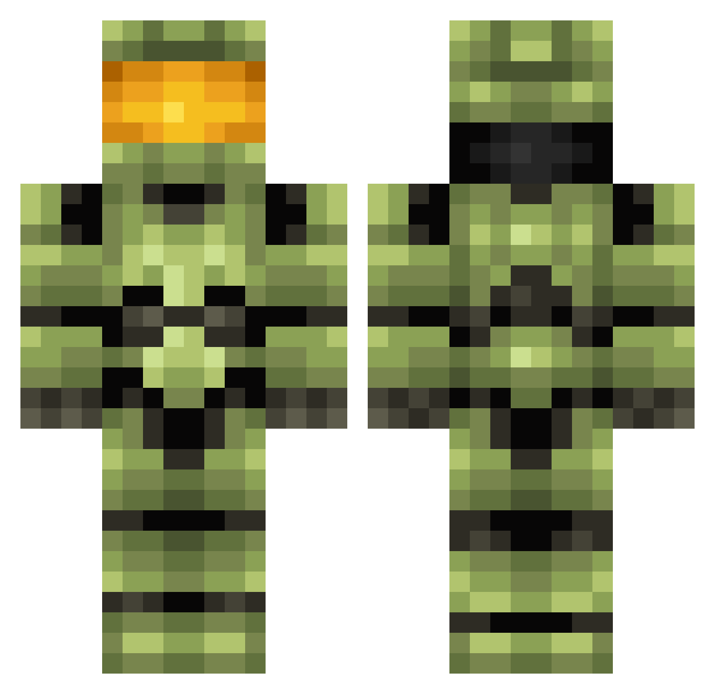 OngoingCrisis Minecraft skin, front and back view