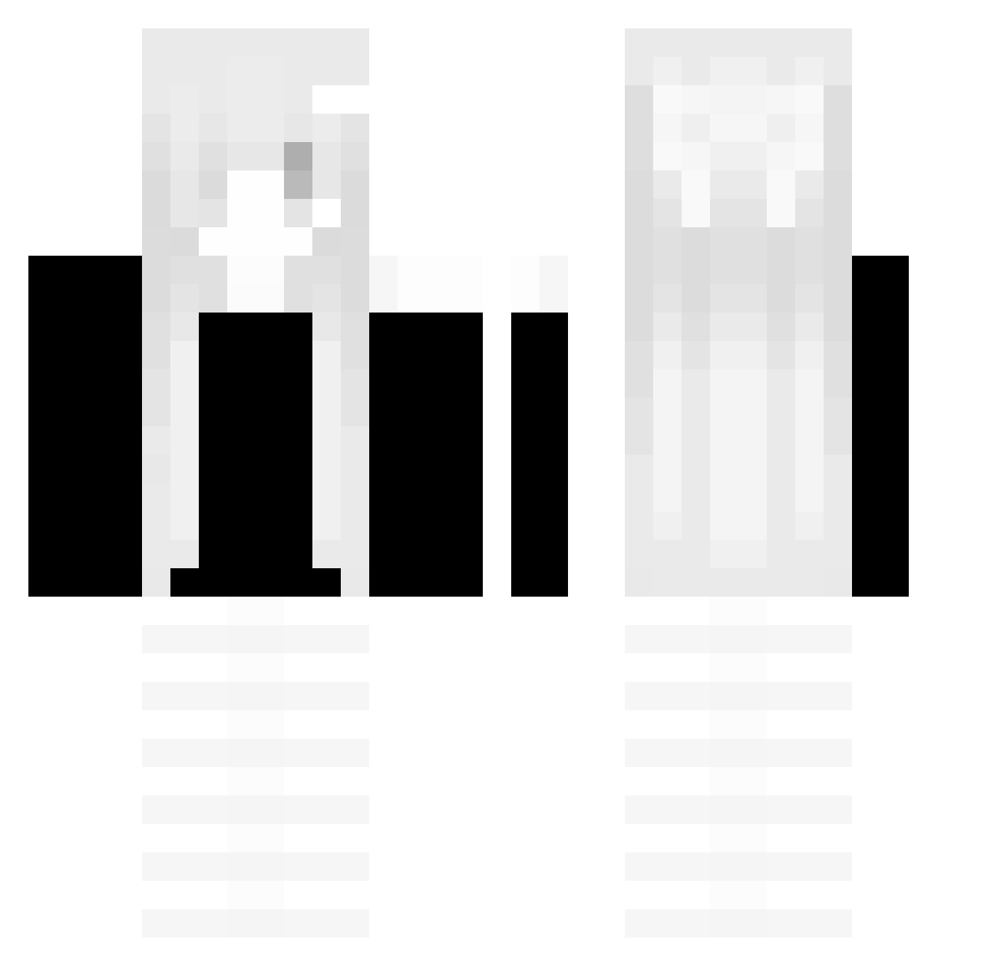rewaewaa Minecraft skin, front and back view