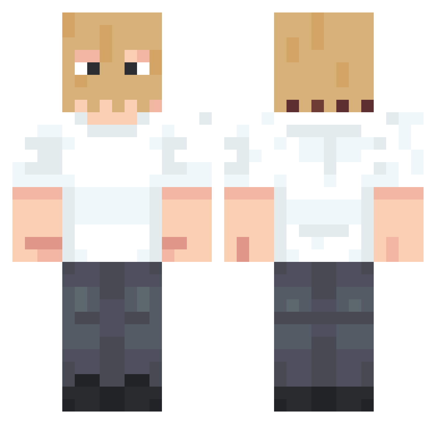 _McMick Minecraft skin, front and back view