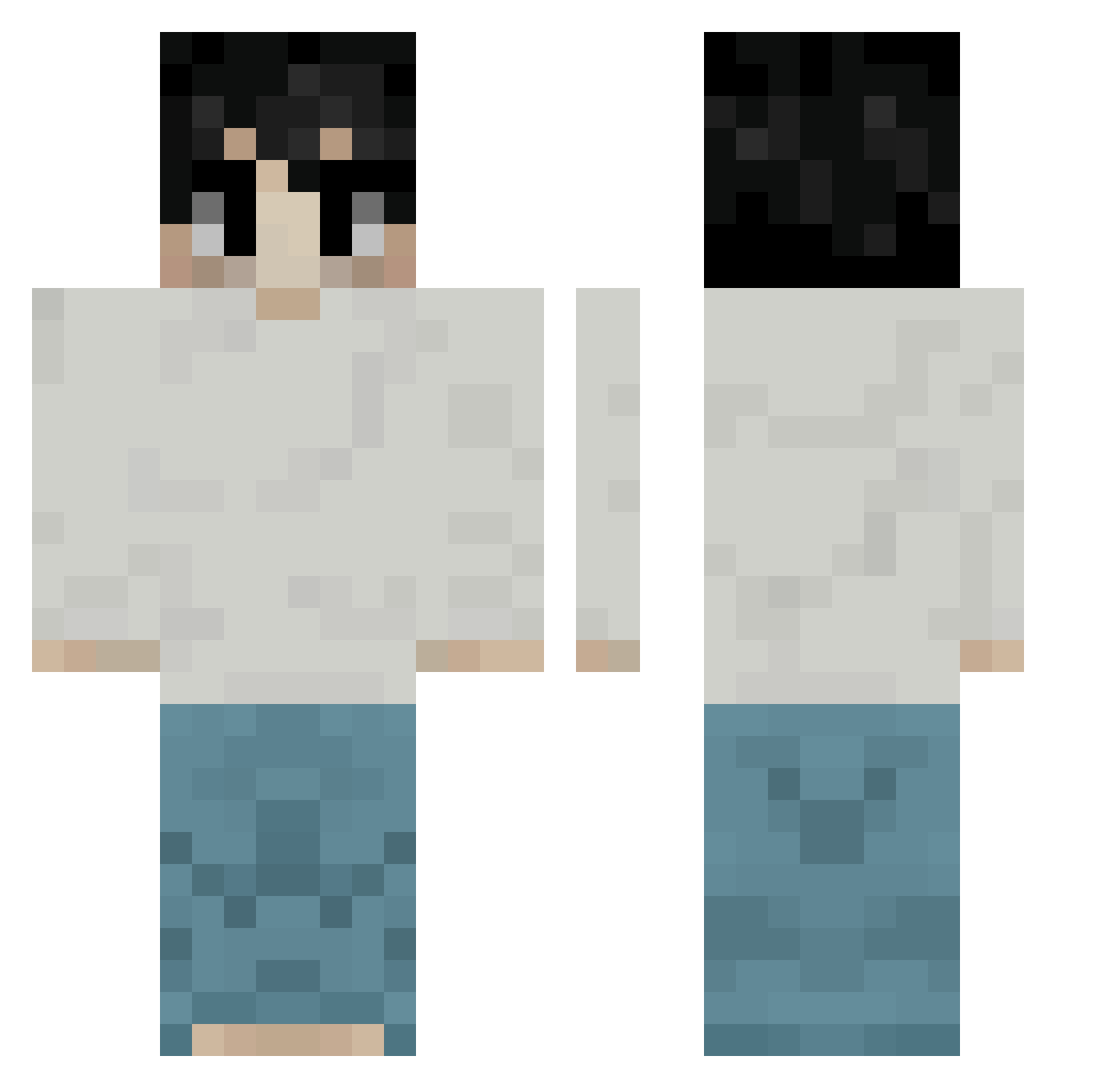 PA_erox Minecraft skin, front and back view