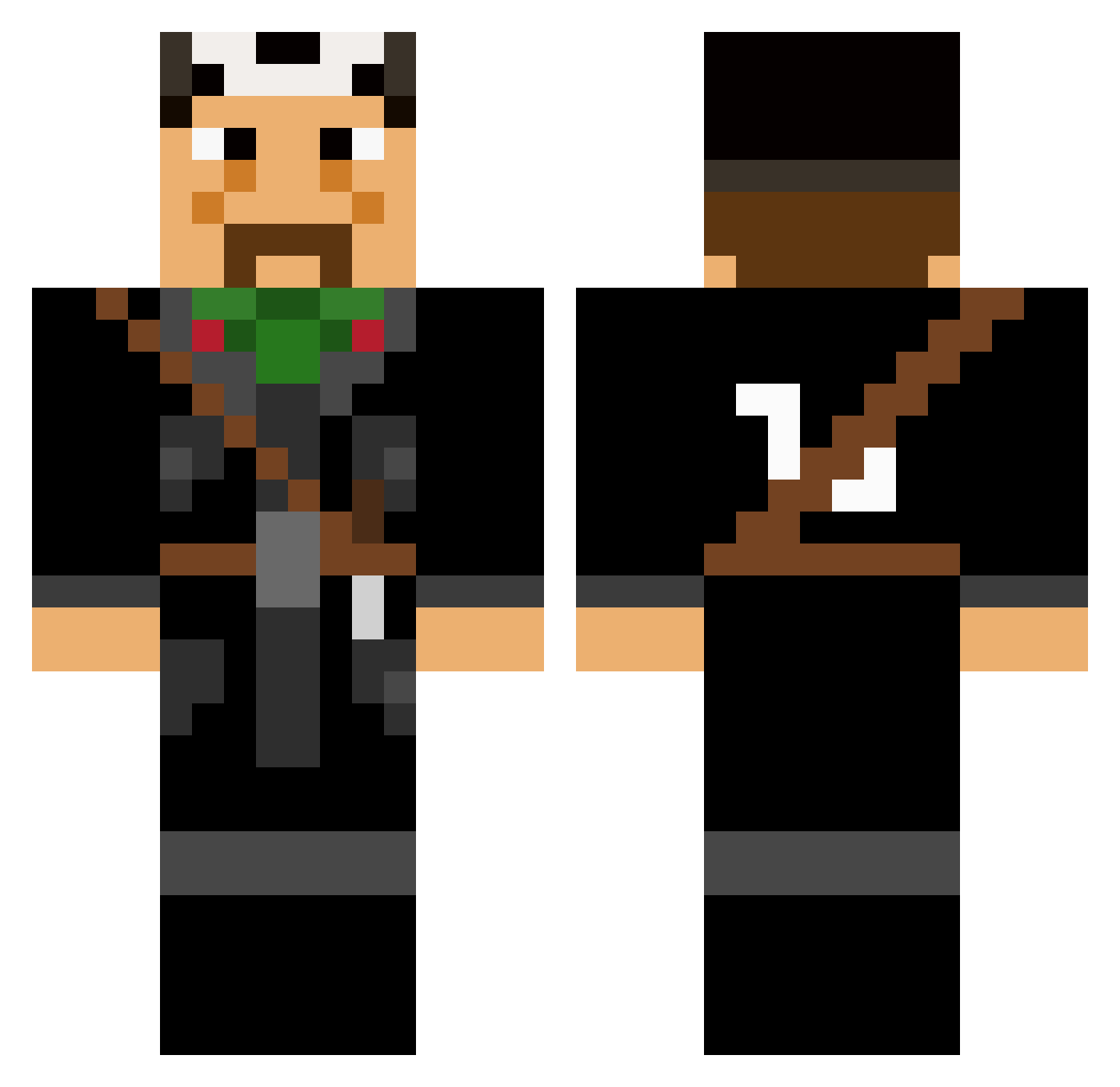 tomovu Minecraft skin, front and back view
