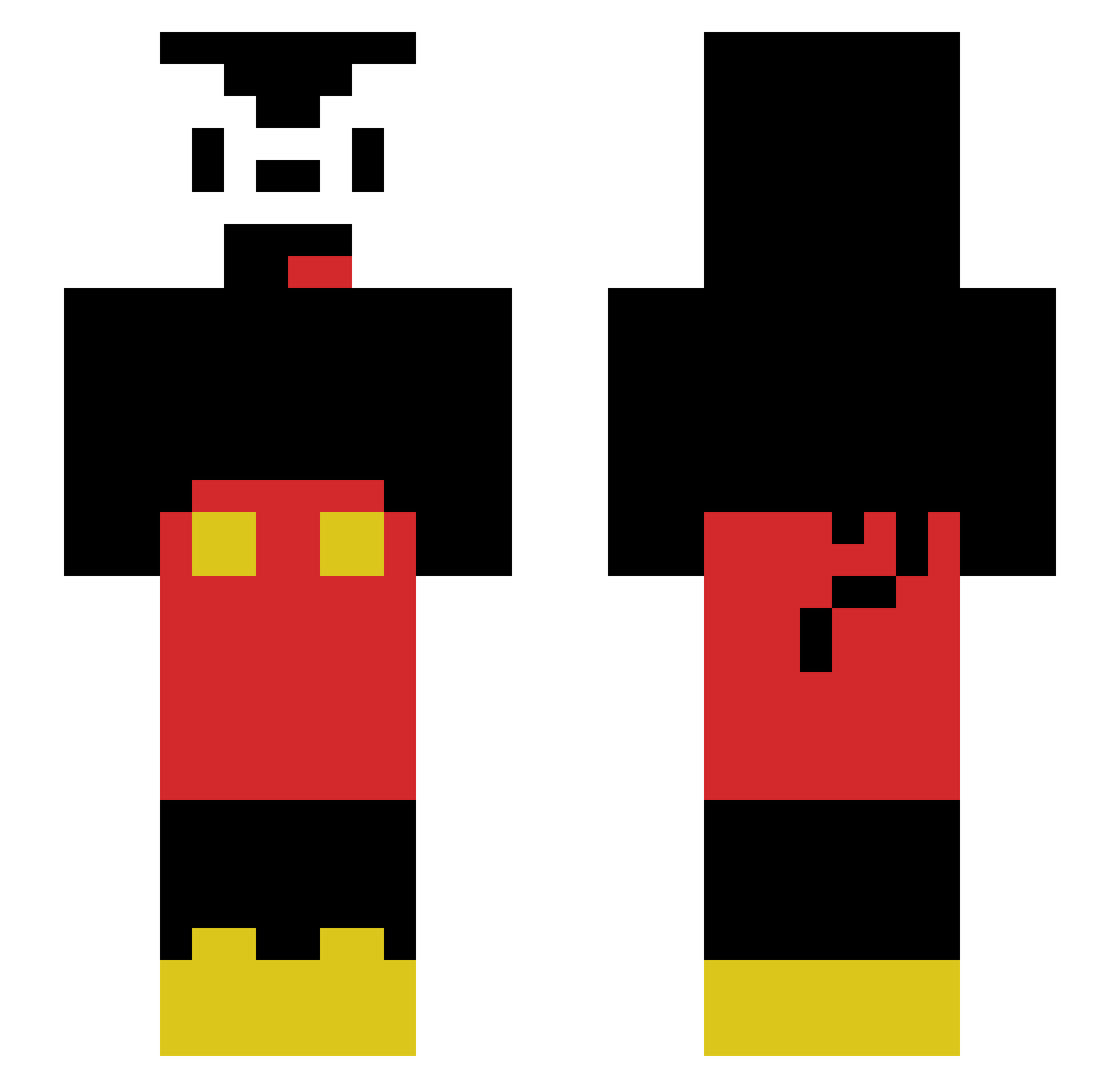 EggsBenedictz Minecraft skin, front and back view