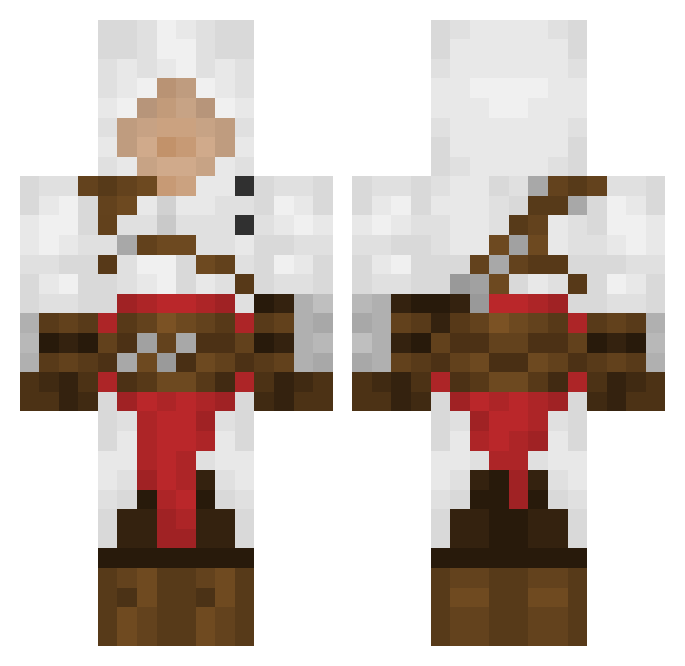 Wergolf Minecraft skin, front and back view