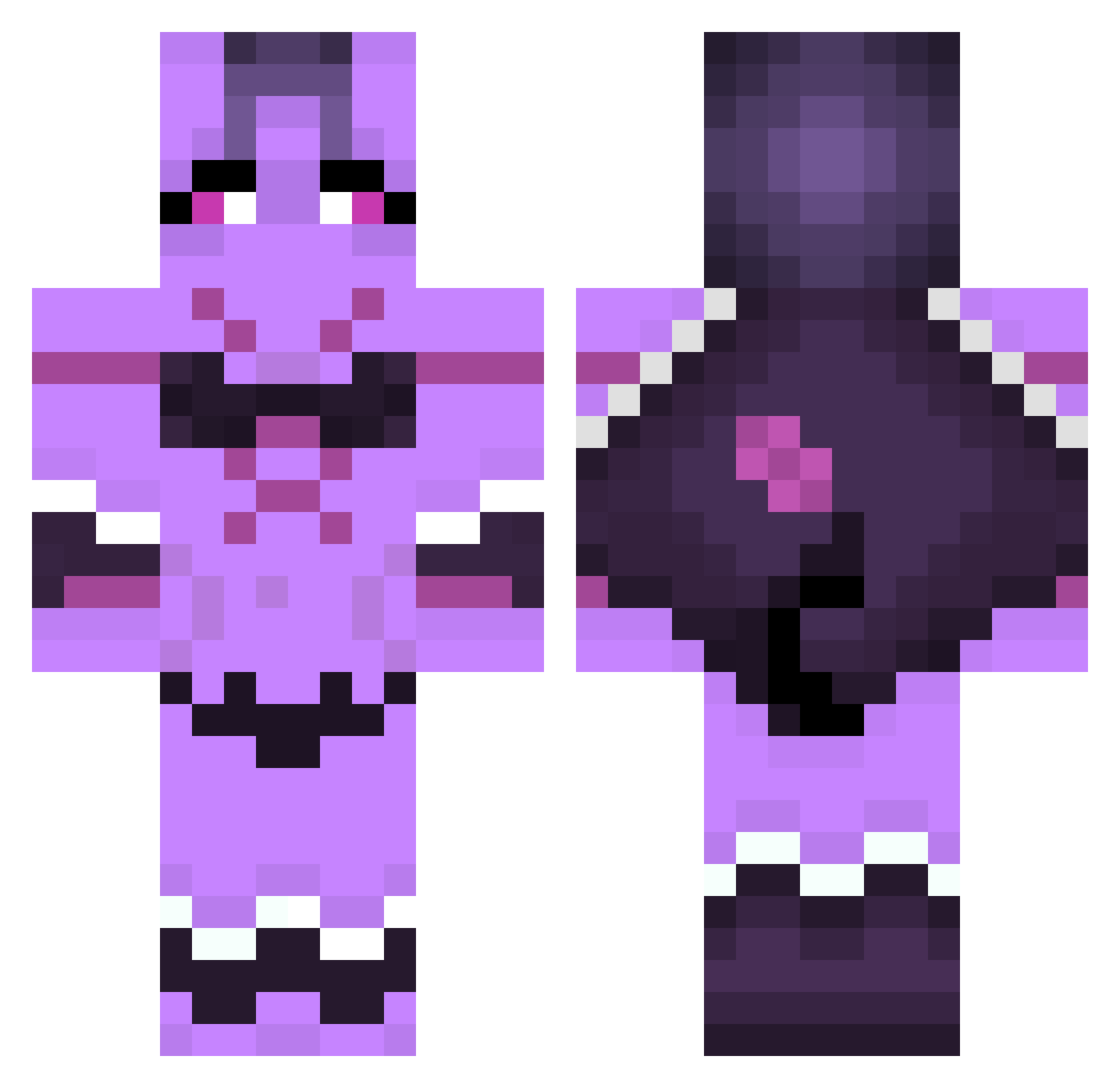 xuypor Minecraft skin, front and back view