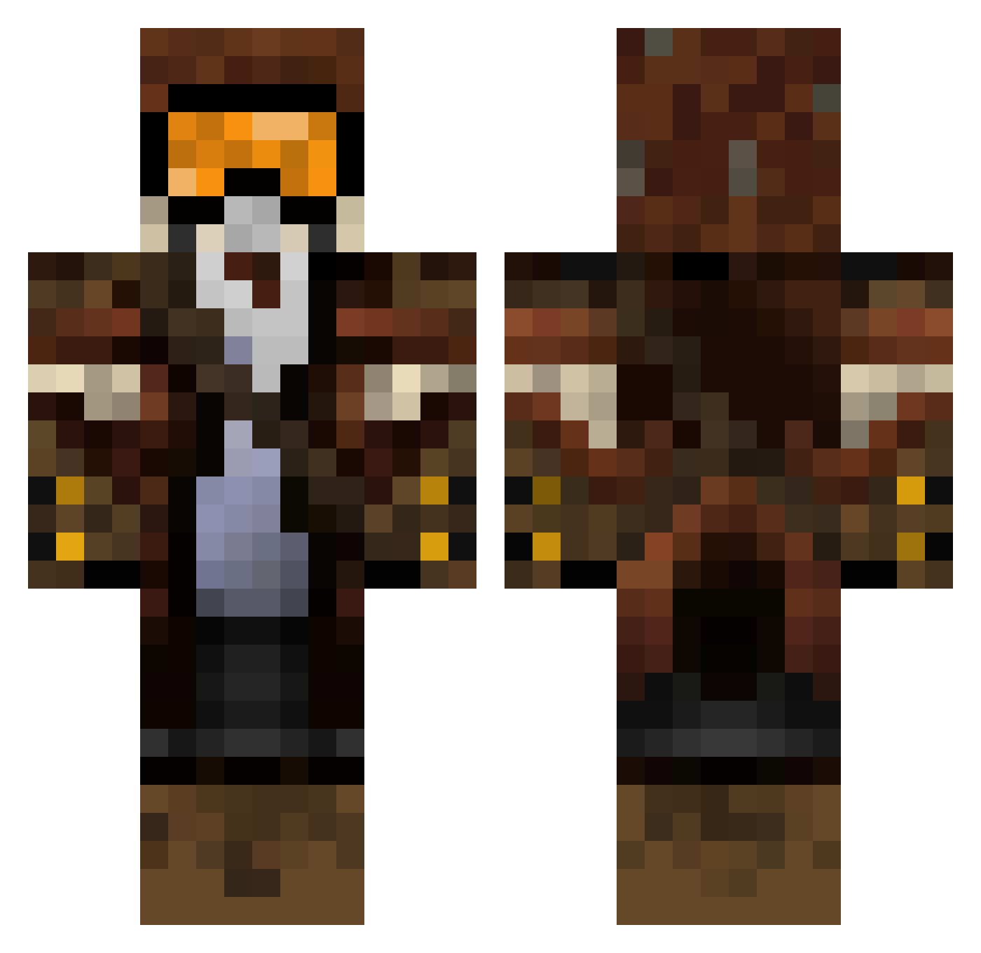 DoomGye1128 Minecraft skin, front and back view