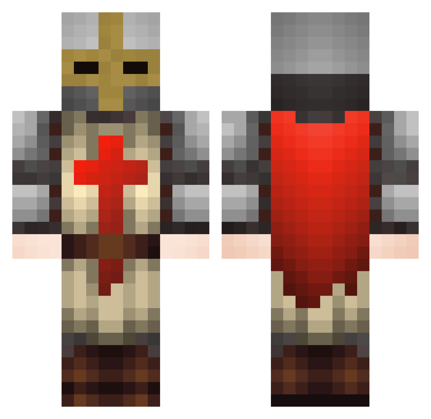 Zatae Minecraft skin, front and back view