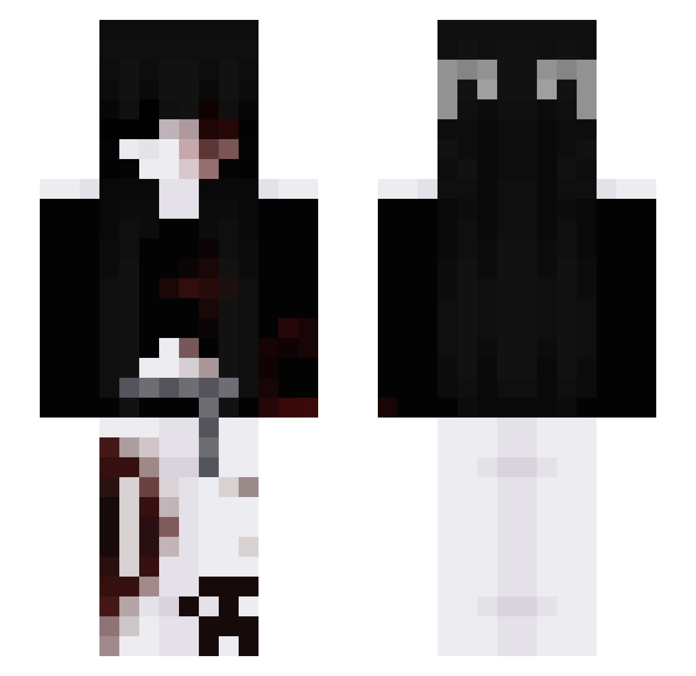 potato_IQ Minecraft skin, front and back view