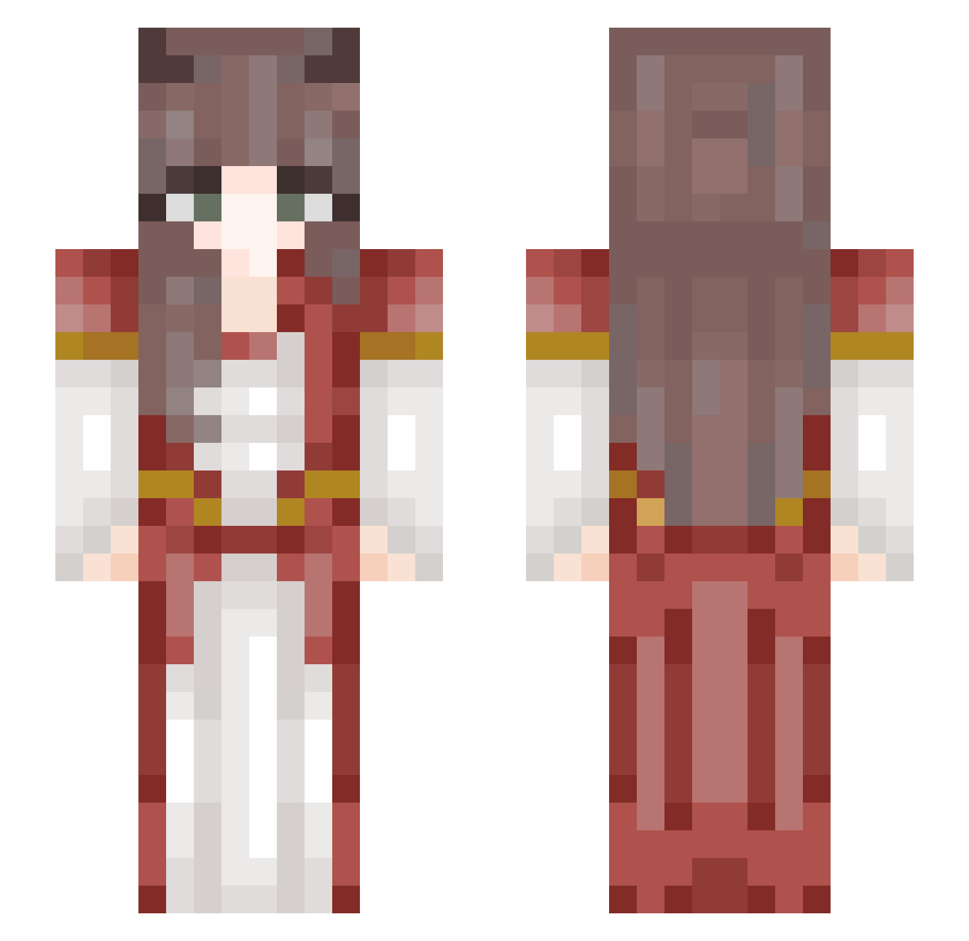 vicklerick Minecraft skin, front and back view
