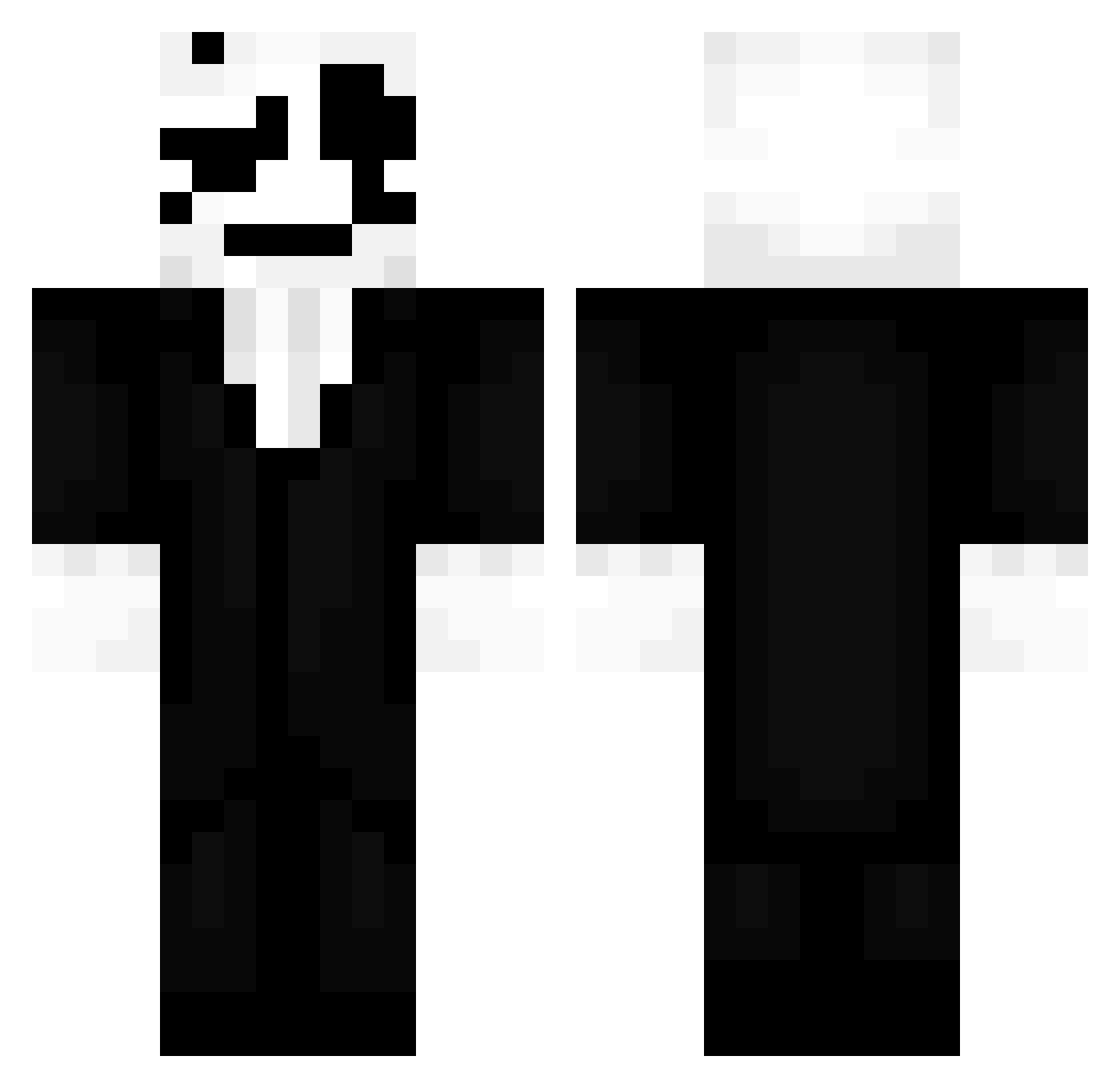 vinnyfortissimo Minecraft skin, front and back view