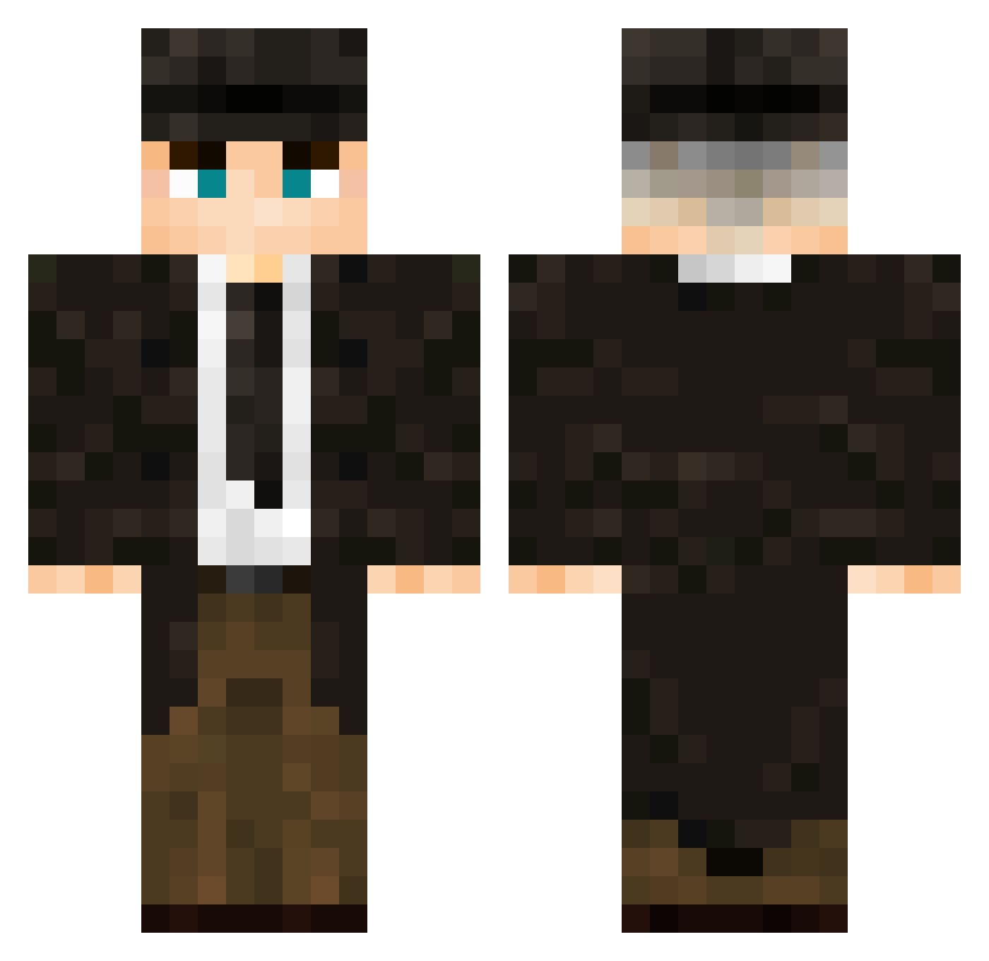 2o4enzo Minecraft skin, front and back view