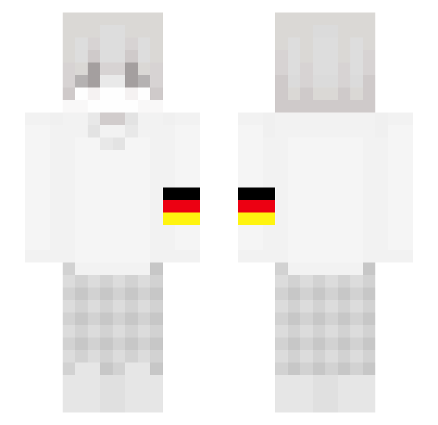 Shadowlyric Minecraft skin, front and back view