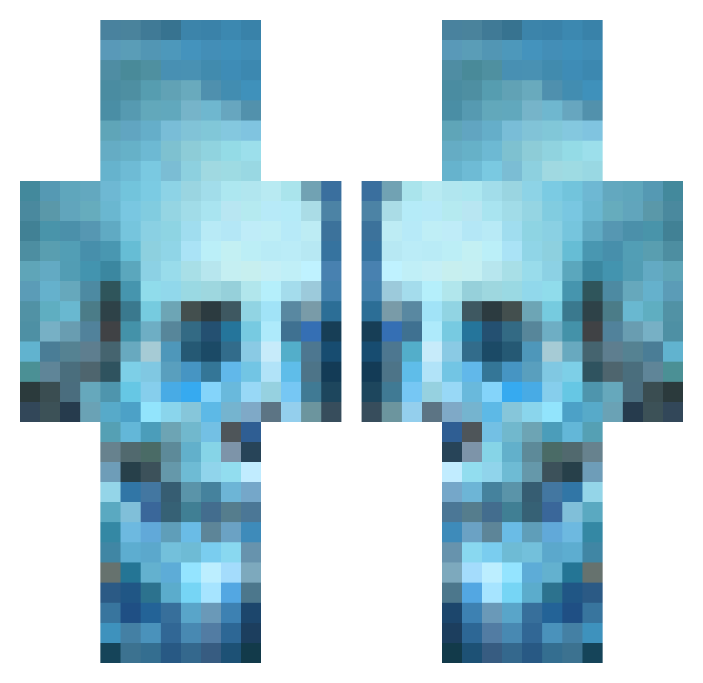 spooksii Minecraft skin, front and back view