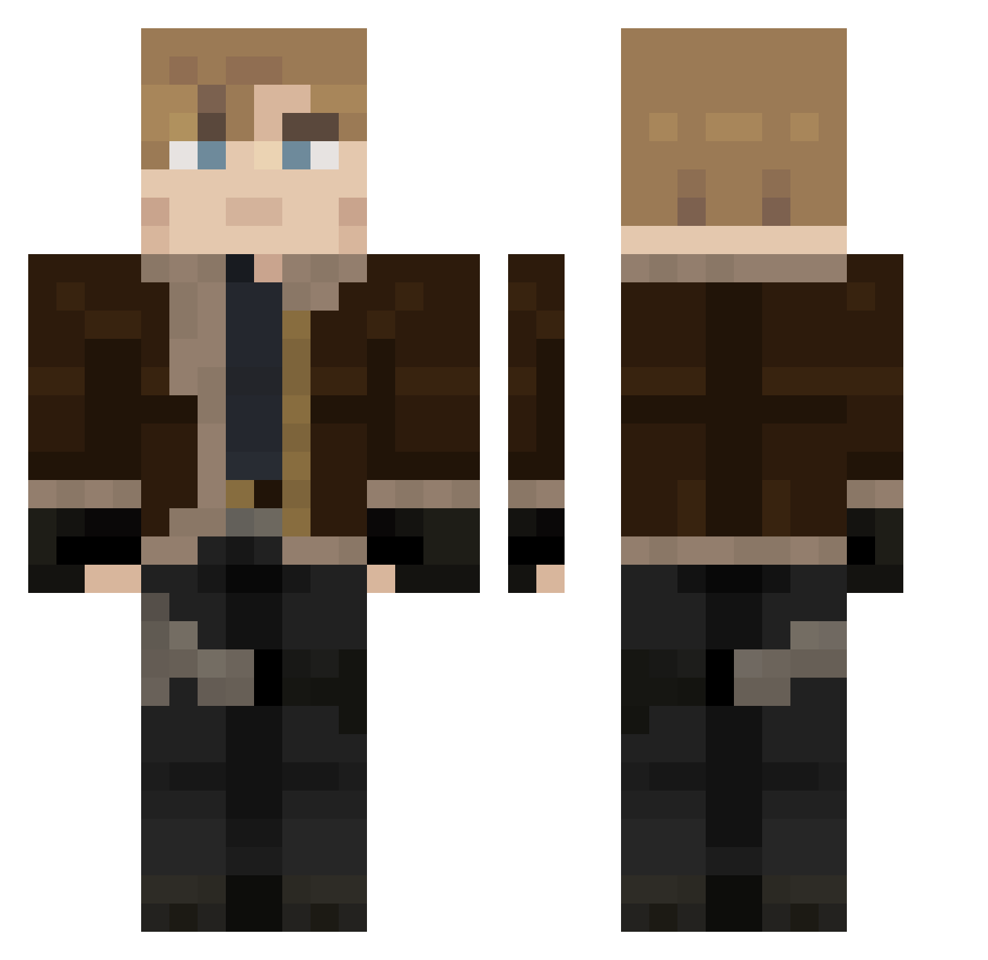 SpeedyFast14 Minecraft skin, front and back view