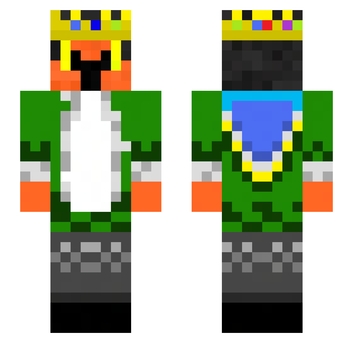 truddyfrash Minecraft skin, front and back view