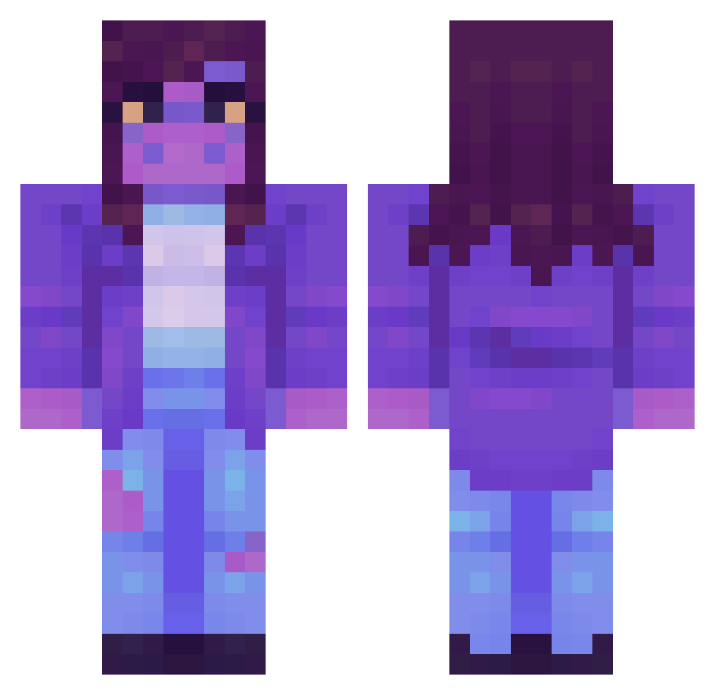 LeoJoeD Minecraft skin, front and back view